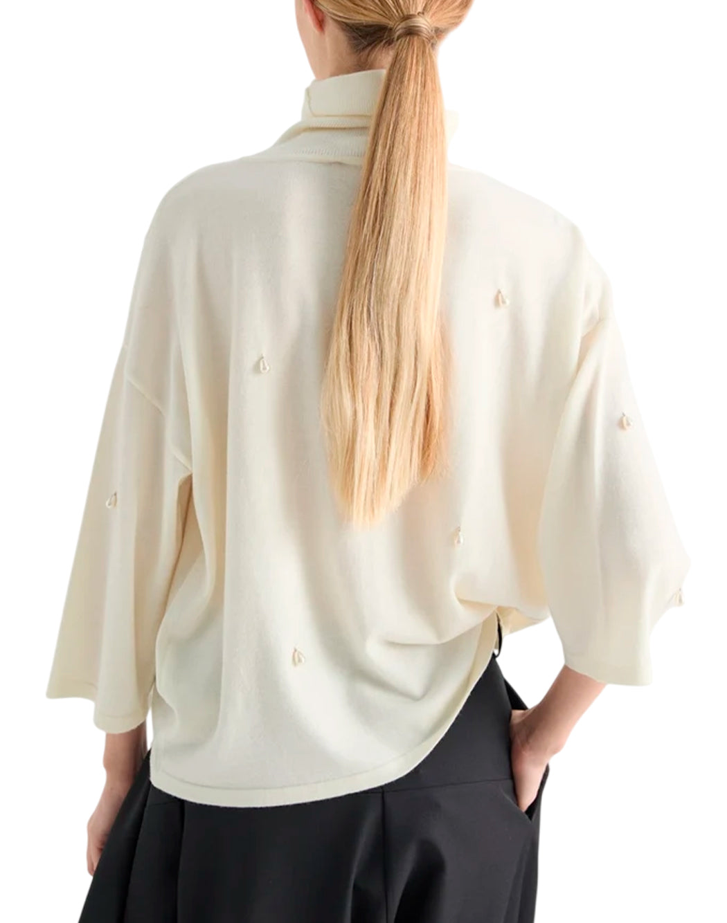 Meimeij Maglie collo alto da Donna Meimeij, colore Bianco Bianco