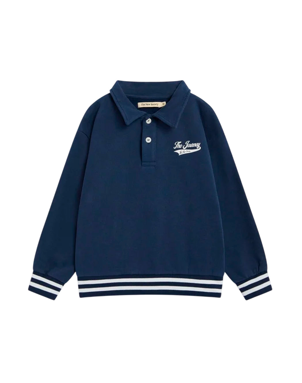 The New Society Polo maniche lunghe da Bambino The new society, colore Blu Blu