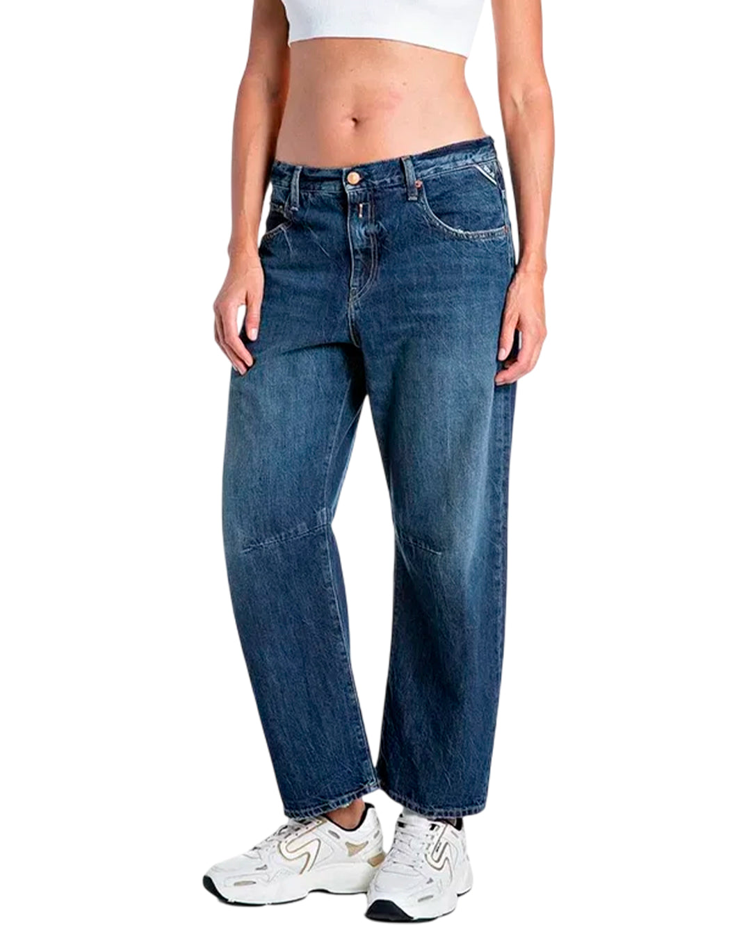 Replay Jeans a vita alta da Donna Replay, colore Blu Blu