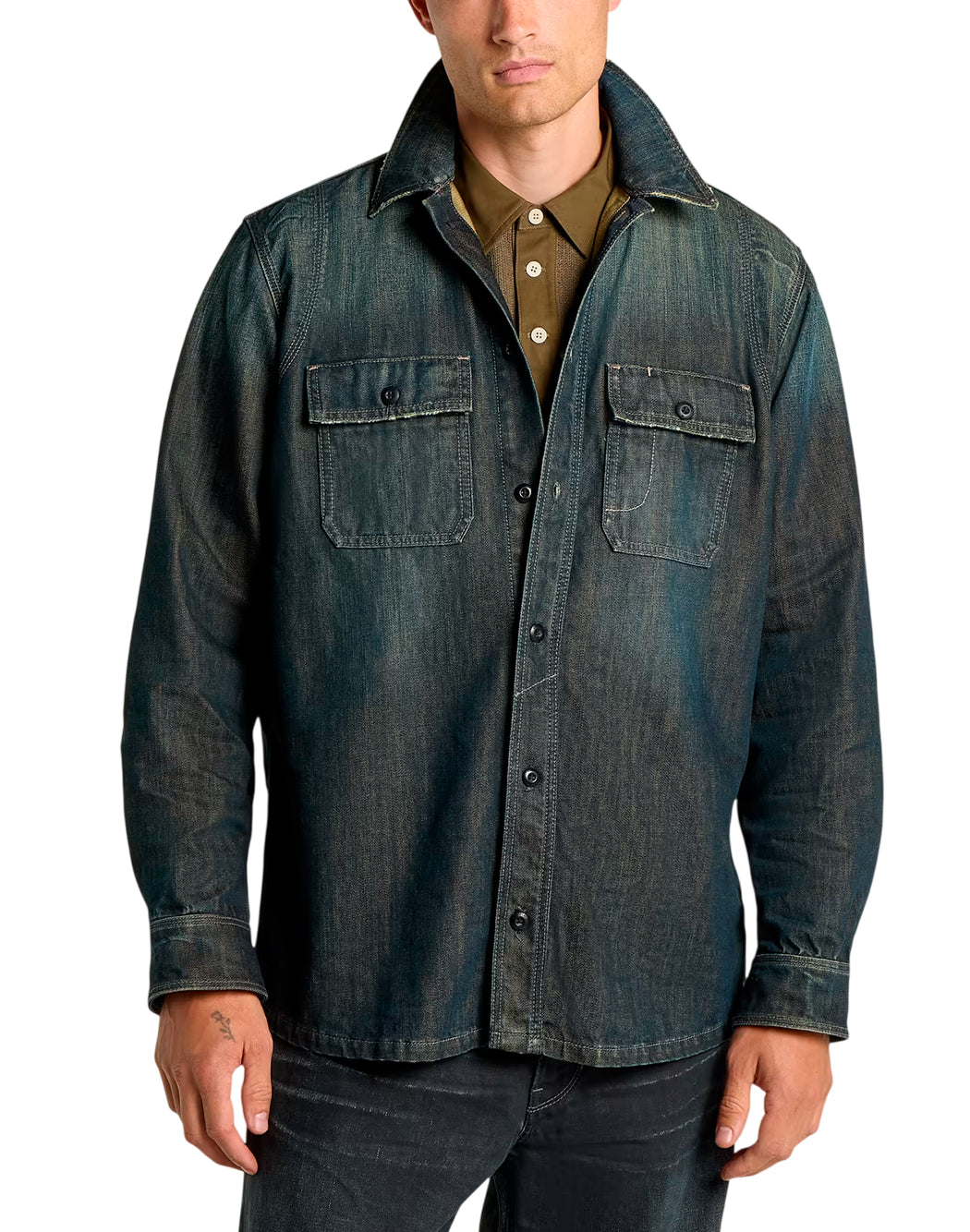 G-star Camicie casual da Uomo G-star, colore Marrone Marrone