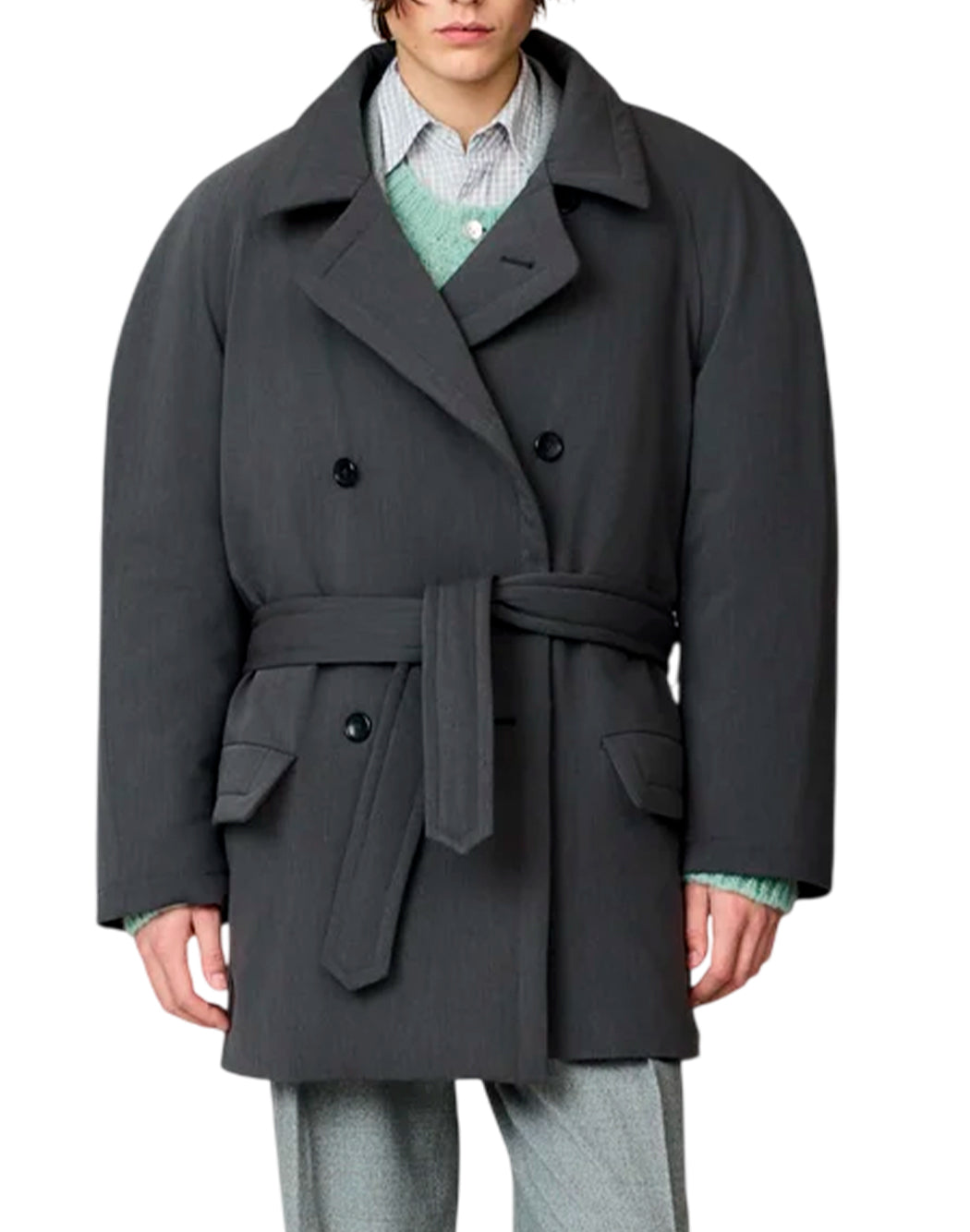 Paura Cappotti doppiopetto da Uomo Paura, colore Grigio Grigio