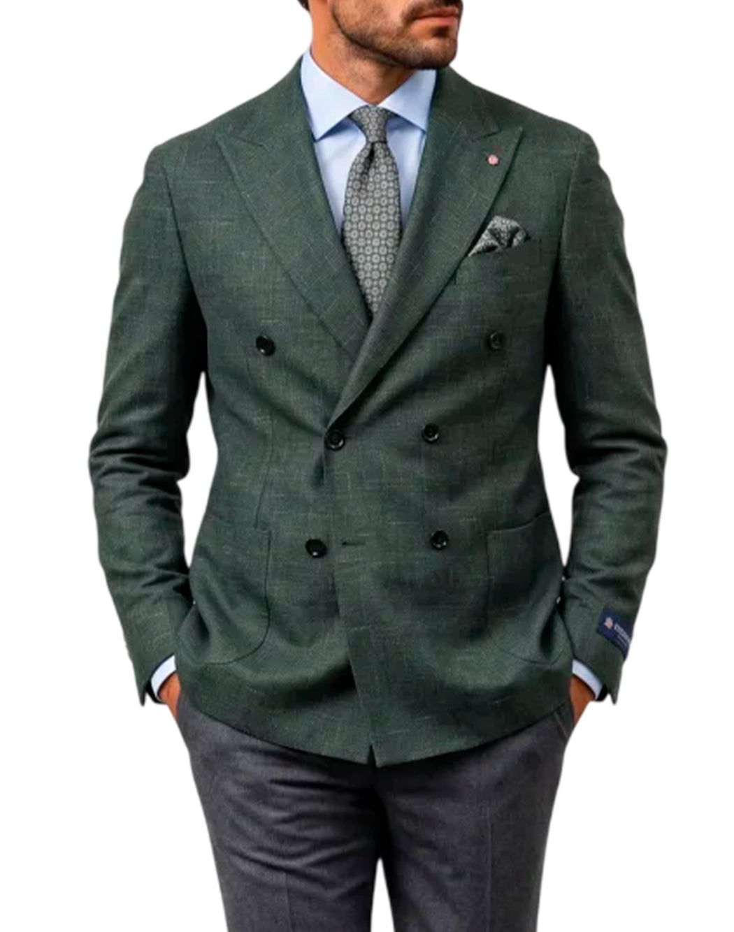 Bharnaba Giacche doppiopetto da Uomo Bharnaba, colore Verde Verde