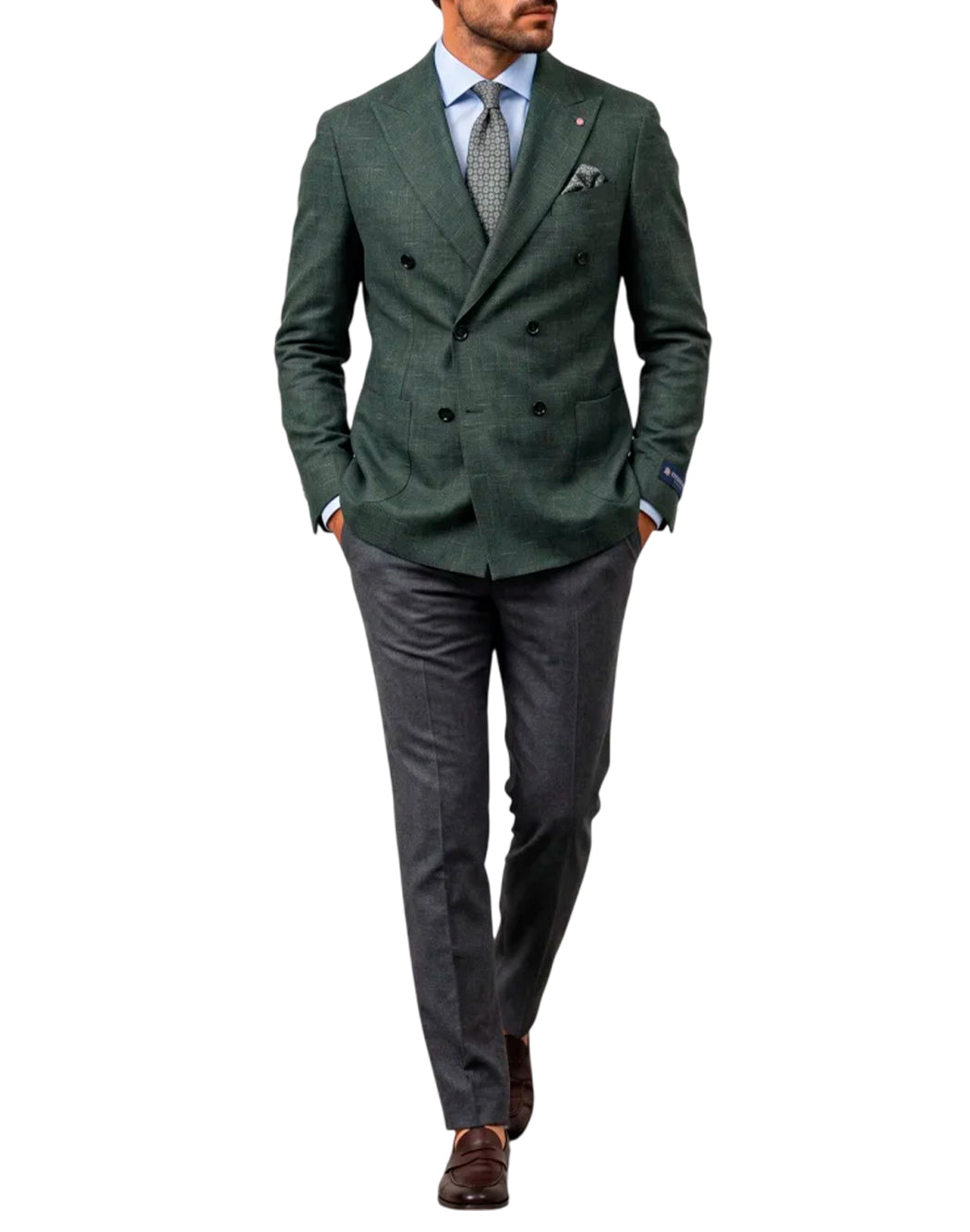 Bharnaba Giacche doppiopetto da Uomo Bharnaba, colore Verde Verde