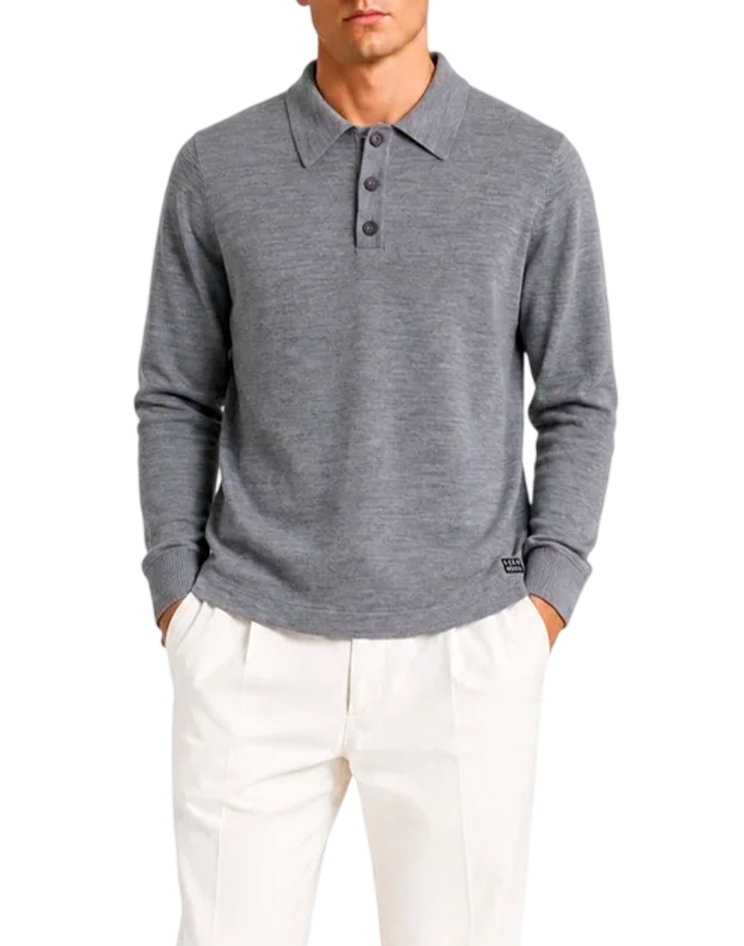 John Richmond X Polo maniche lunghe da Uomo John richmond x, colore Grigio Grigio