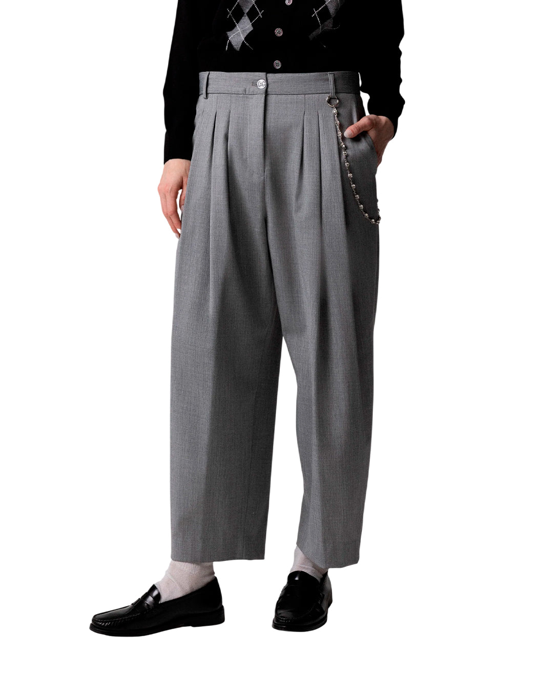Odi Et Amo Pantaloni cropped da Donna Odi et amo, colore Grigio Grigio