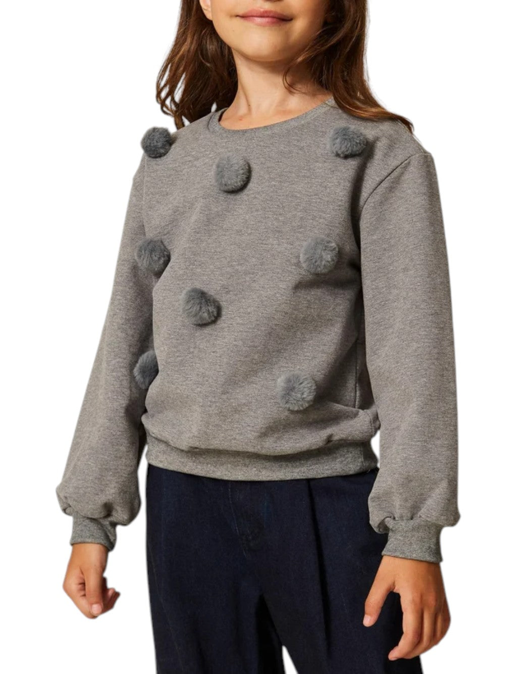 Twin Set Felpe girocollo da Bambina Twin set, colore Grigio Grigio