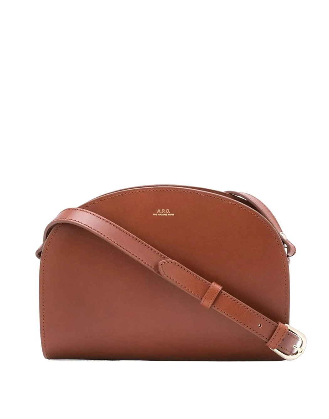"A.p.c. BORSA: "MINI HALF MOON" Marrone"