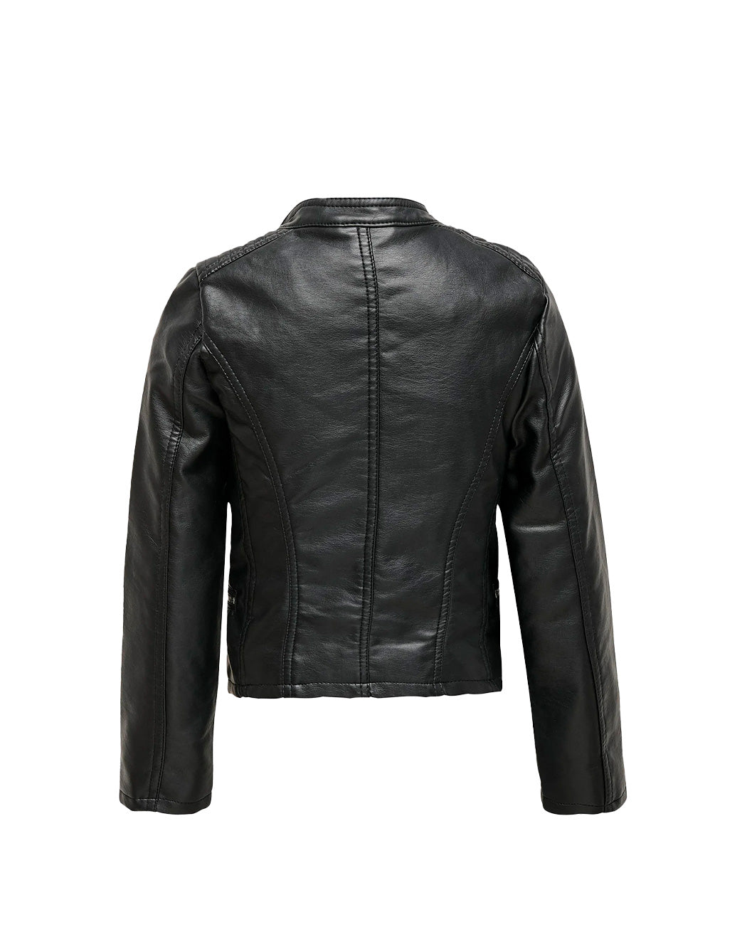 Only GIACCA NERA IN PELLE Rosa
