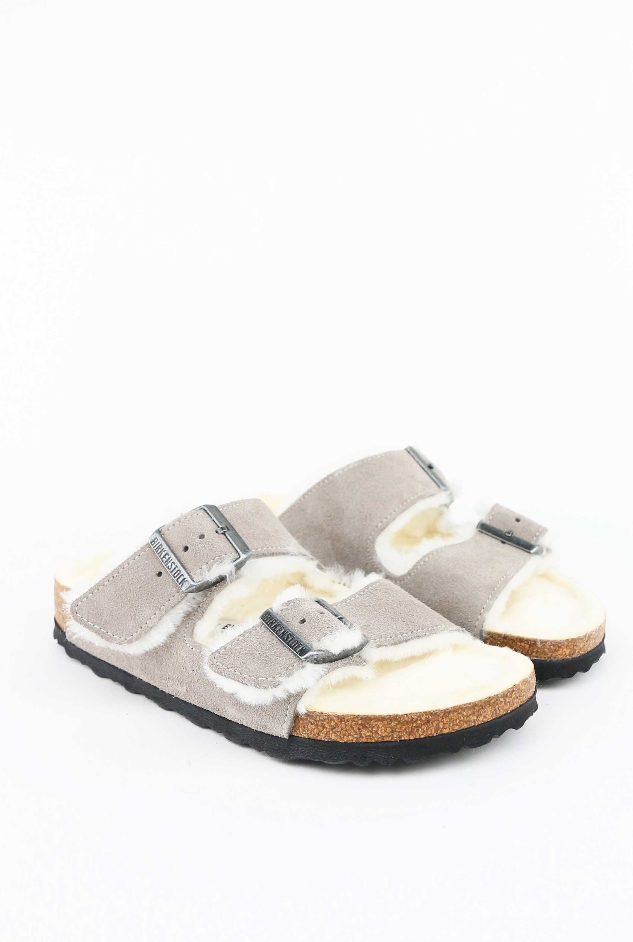 Birkenstock SANDALI BIRKENSTOCK ARIZONA SHEARLING Grigio