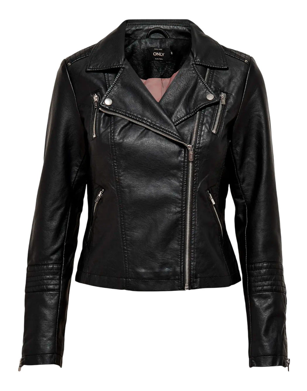 Only GIACCA IN ECOPELLE CON REVERS Nero