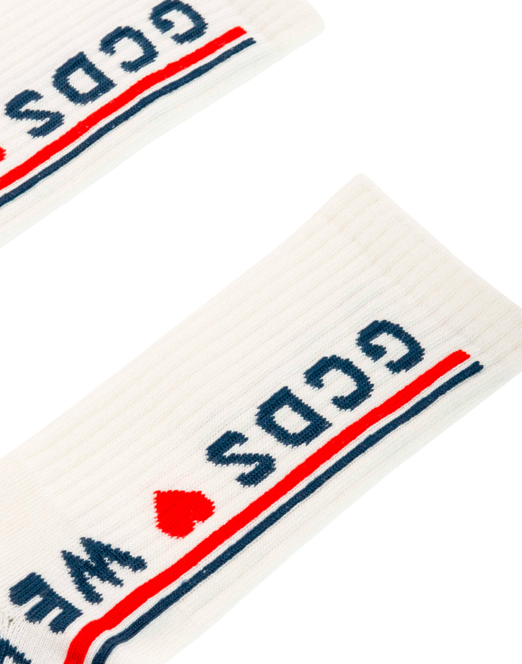 Gcds CALZINI CON STAMPA LOGO Bianco