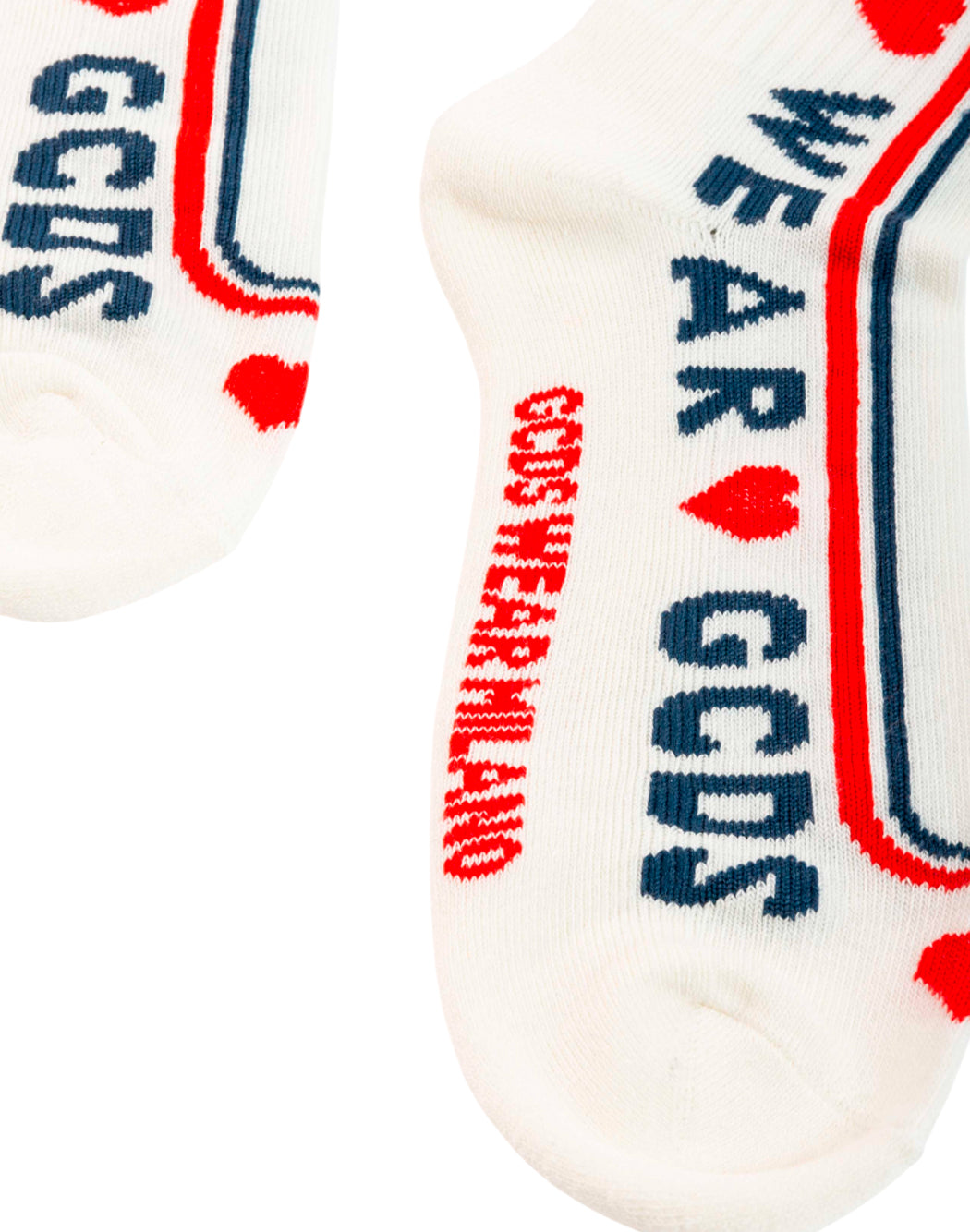 Gcds CALZINI CON STAMPA LOGO Bianco