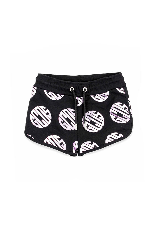 Shorts with metal logo print