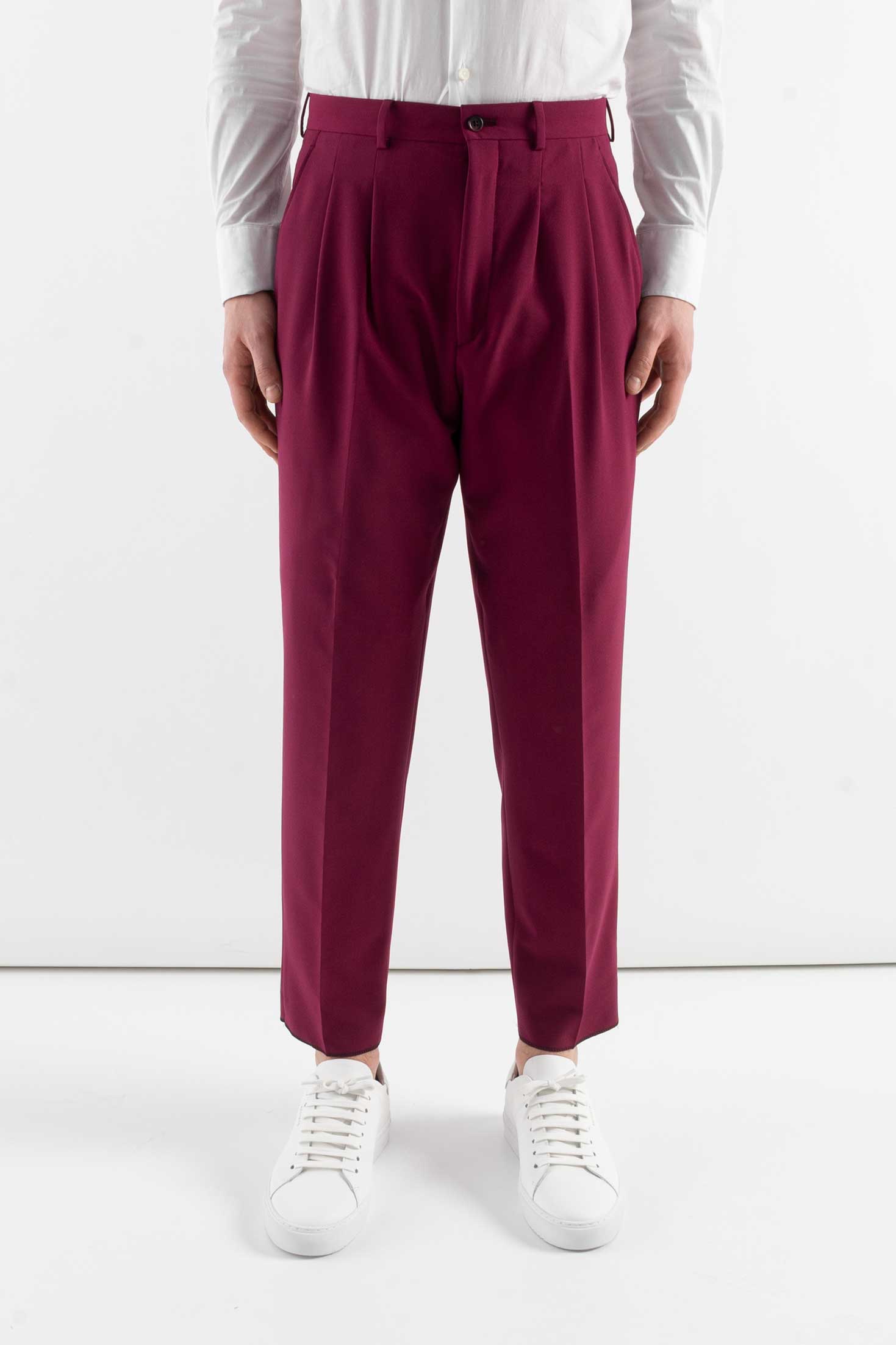 "Corsinelabedoli PANTALONE "FEDERIC" CON PINCES Viola"