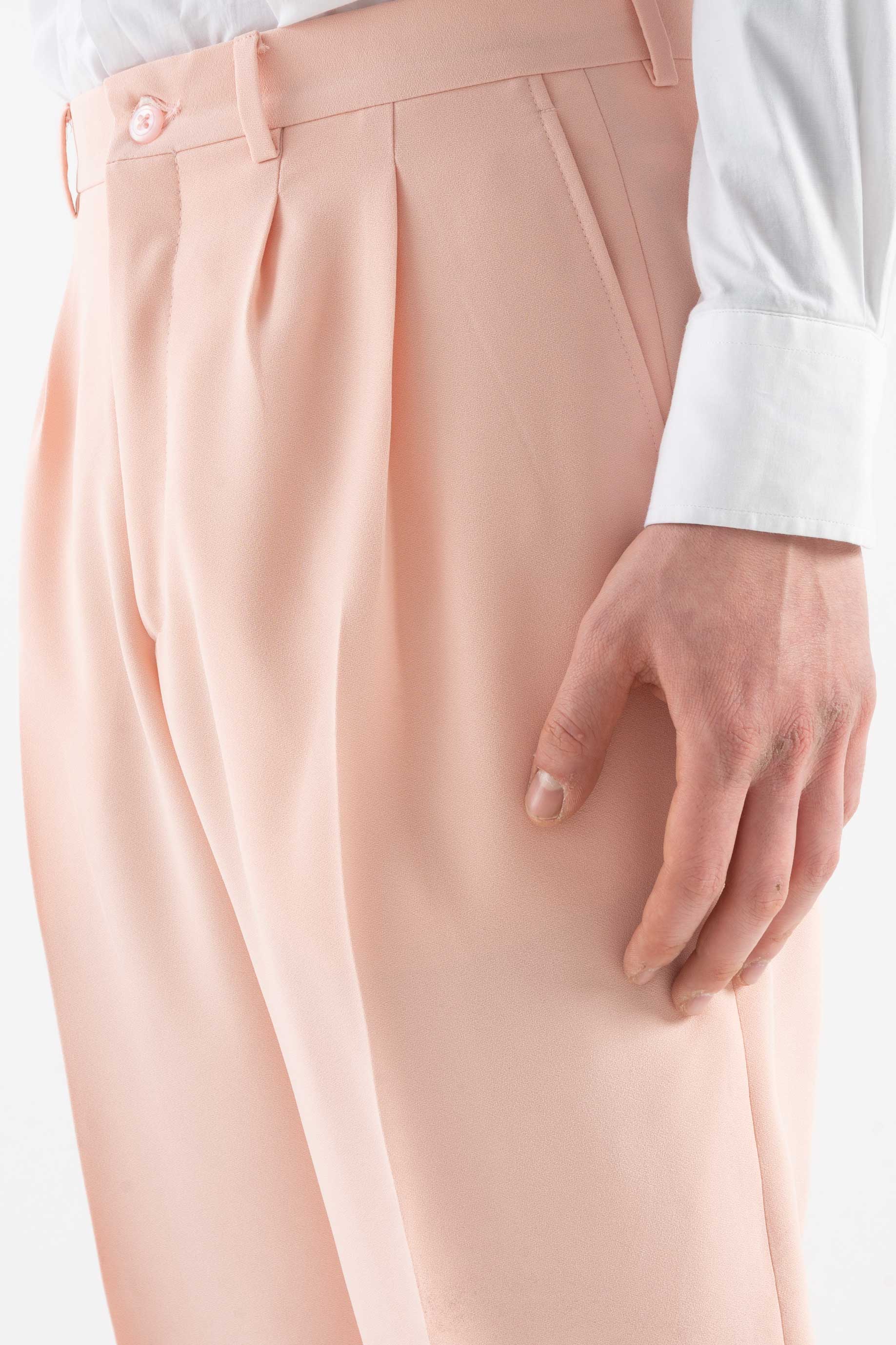 "Corsinelabedoli PANTALONE "FEDERIC" CON PINCES Rosa"