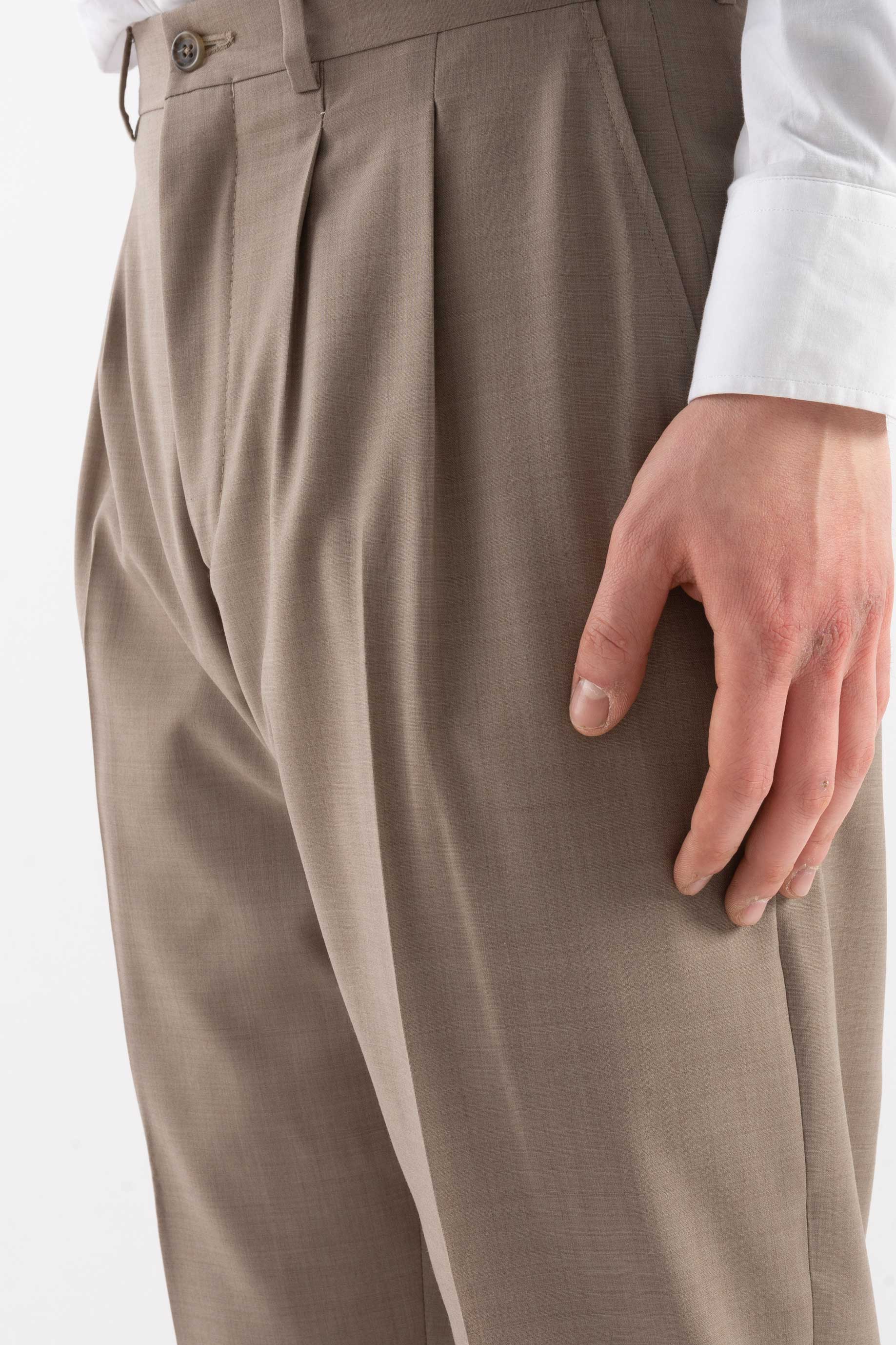 "Corsinelabedoli PANTALONE "FEDERIC" CON PINCES Neutro"