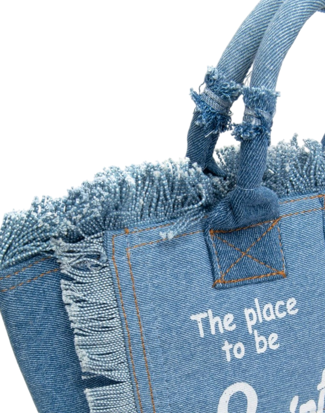 Mc2 Saint Barth BORSA VANITY DENIM PATCHWORK Blu