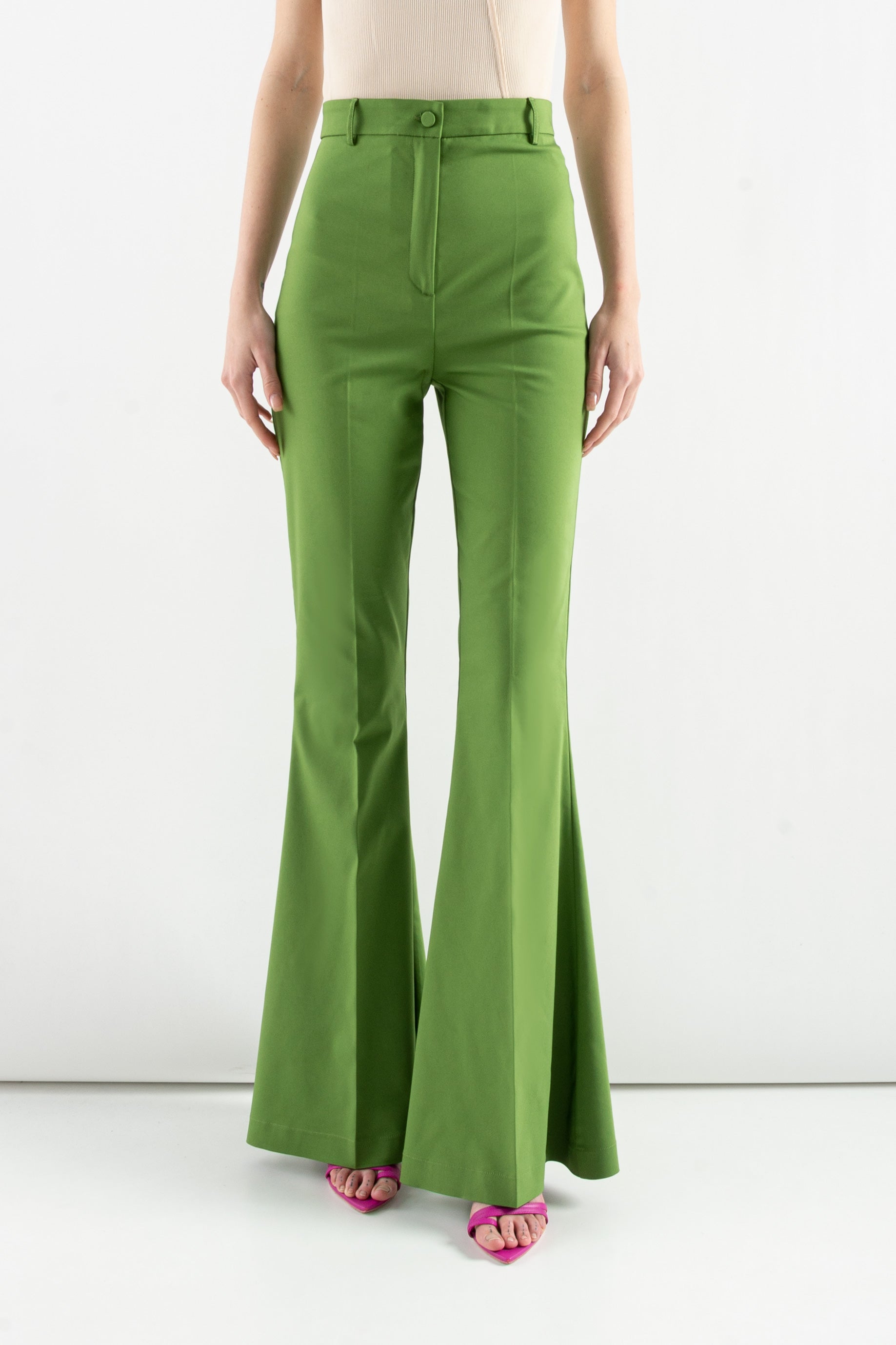 LONG FLARED TROUSERS