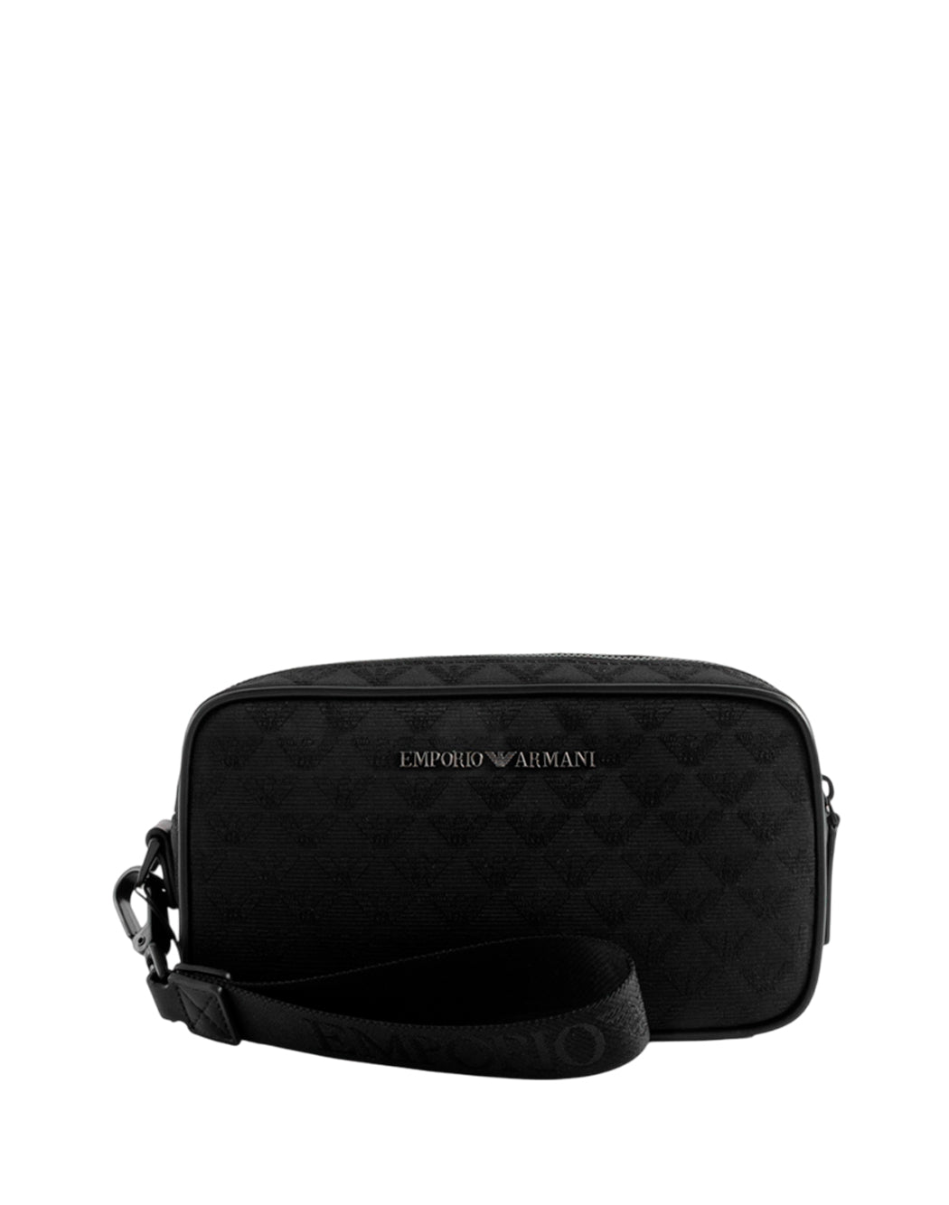 Emporio Armani POCHETTE CON LOGO RICAMATO Nero