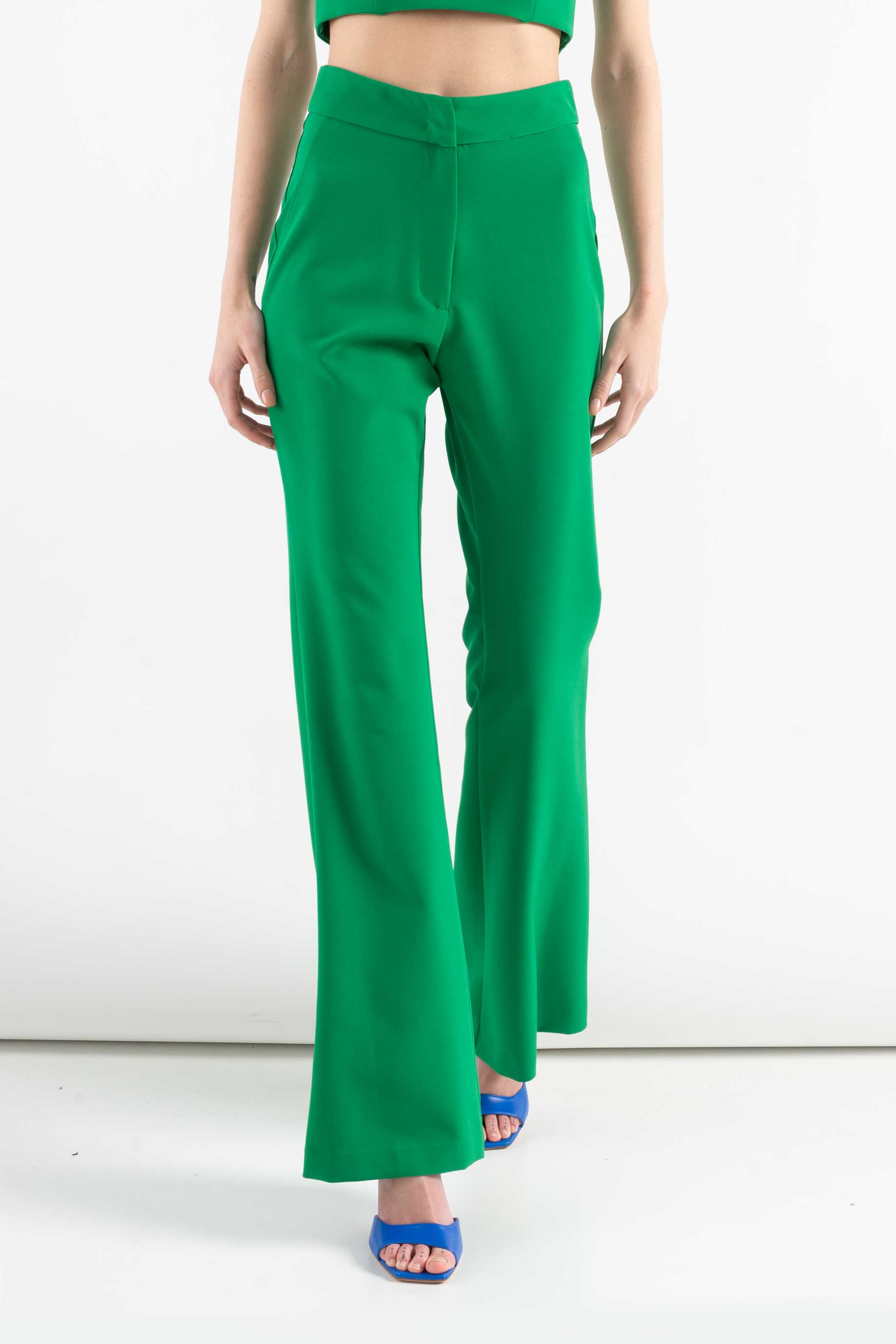 SOLID COLOR FLARED PANTS
