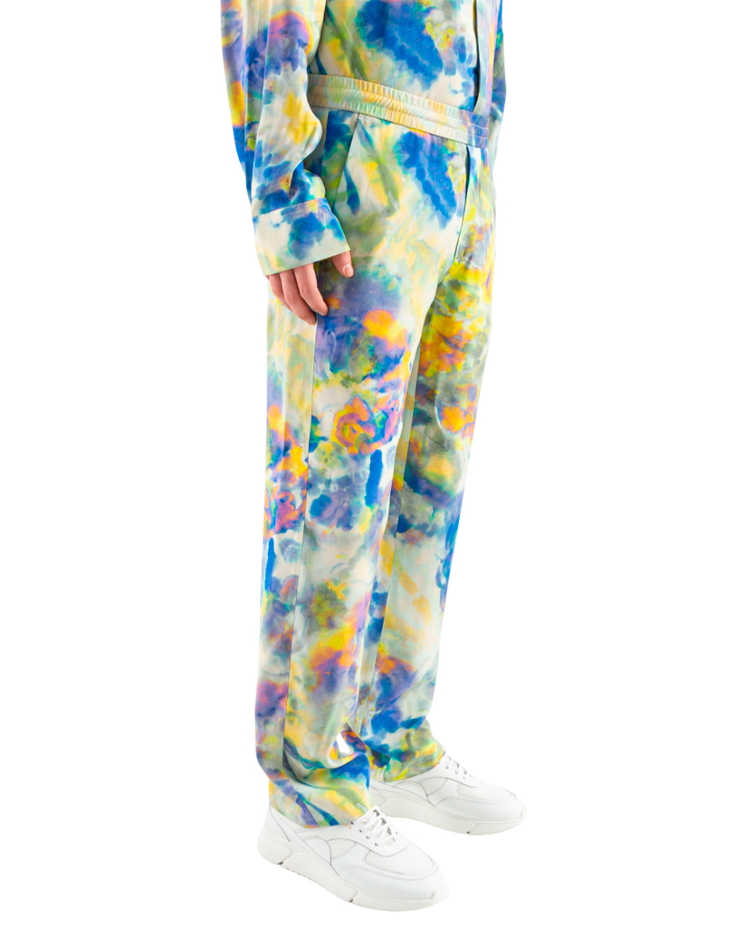 Msgm PANTALONE CON MOTIVO TIE DYE Multicolor