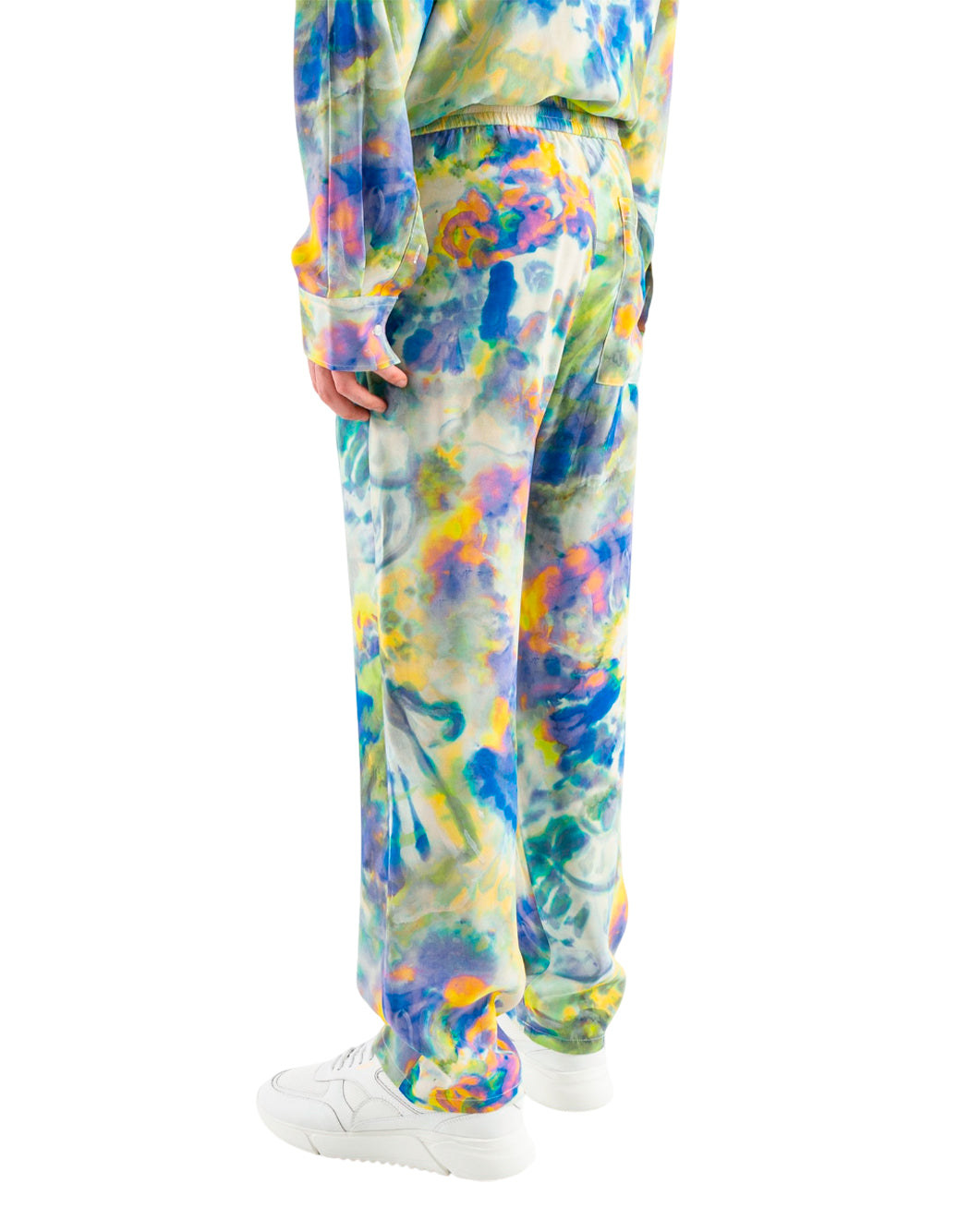 Msgm PANTALONE CON MOTIVO TIE DYE Multicolor