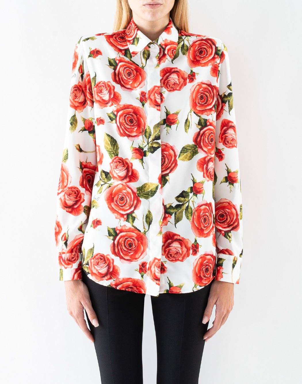 Large flower print video shirt