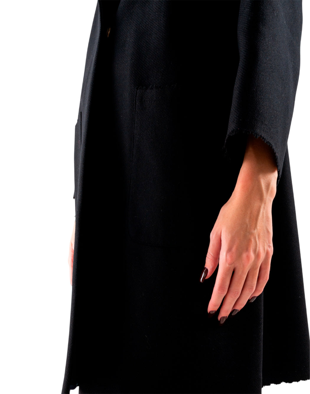 Semi-couture CAPPOTTO OVER IN PANNO Nero