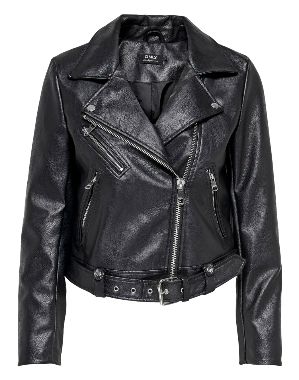 Only GIACCA SIMILPELLE Nero