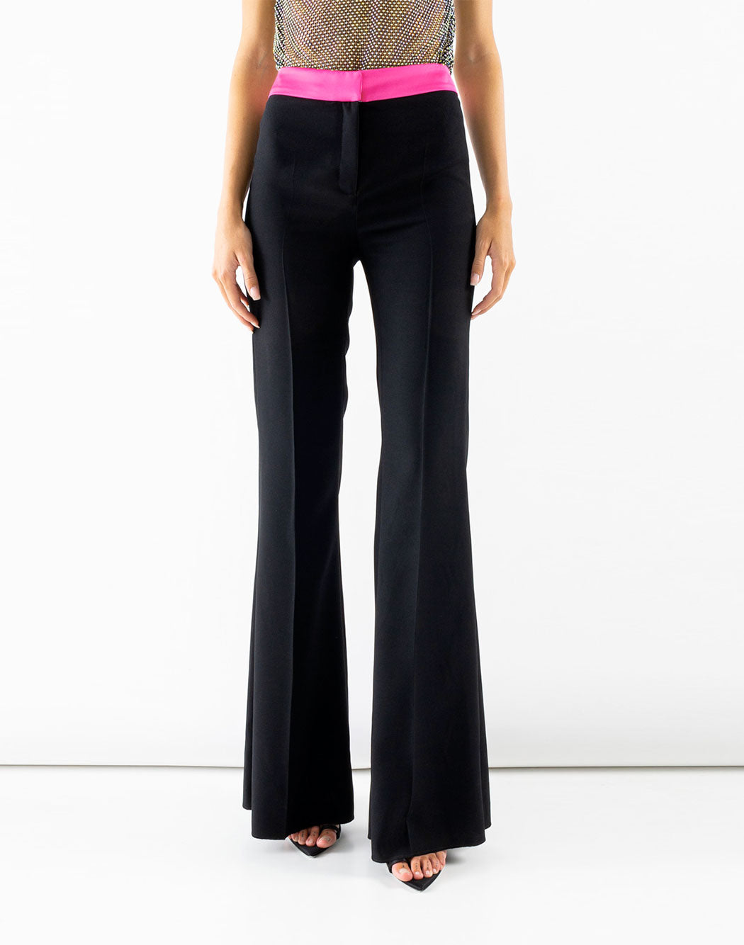 GRAY FLARED TROUSERS