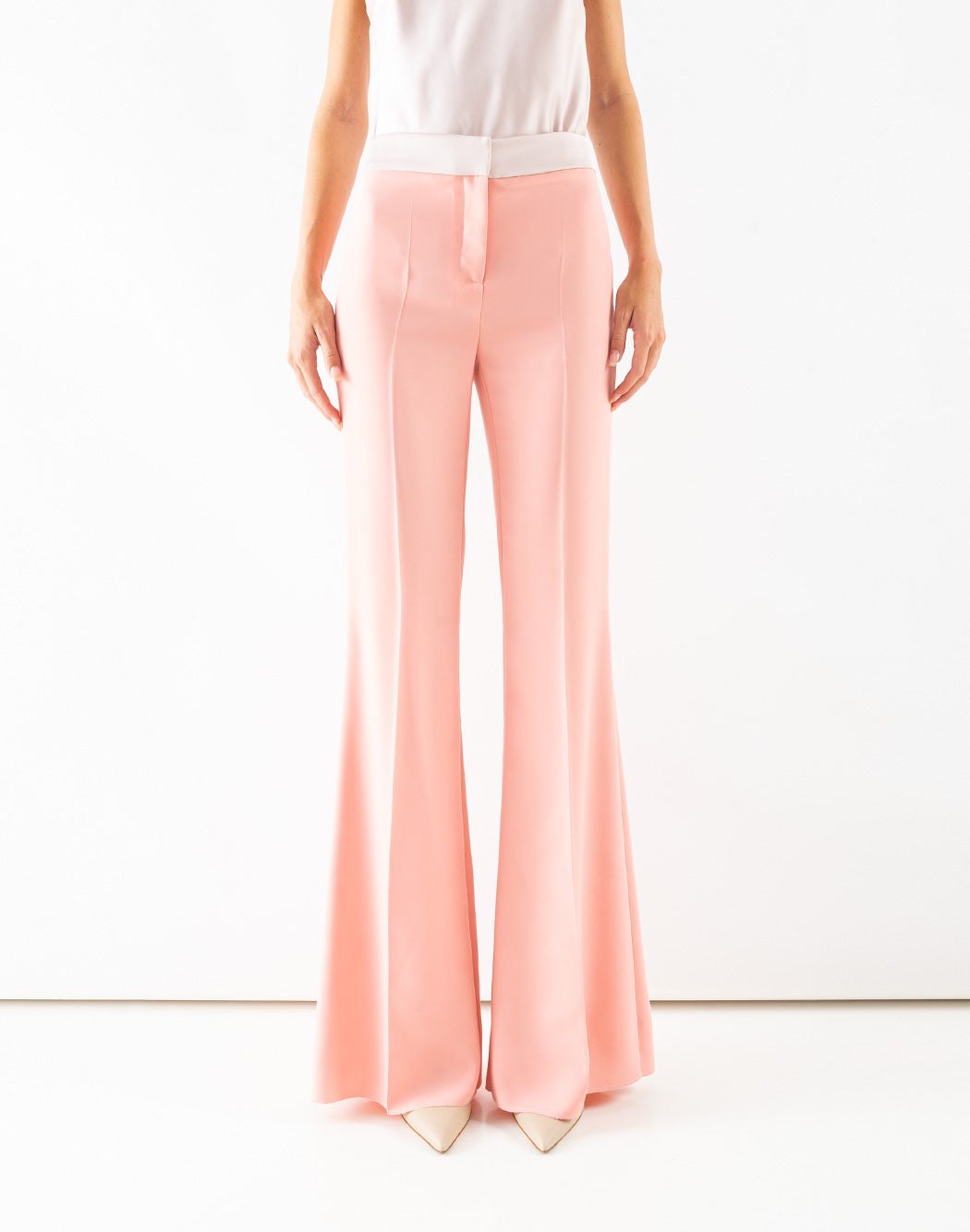 GRAY FLARED TROUSERS