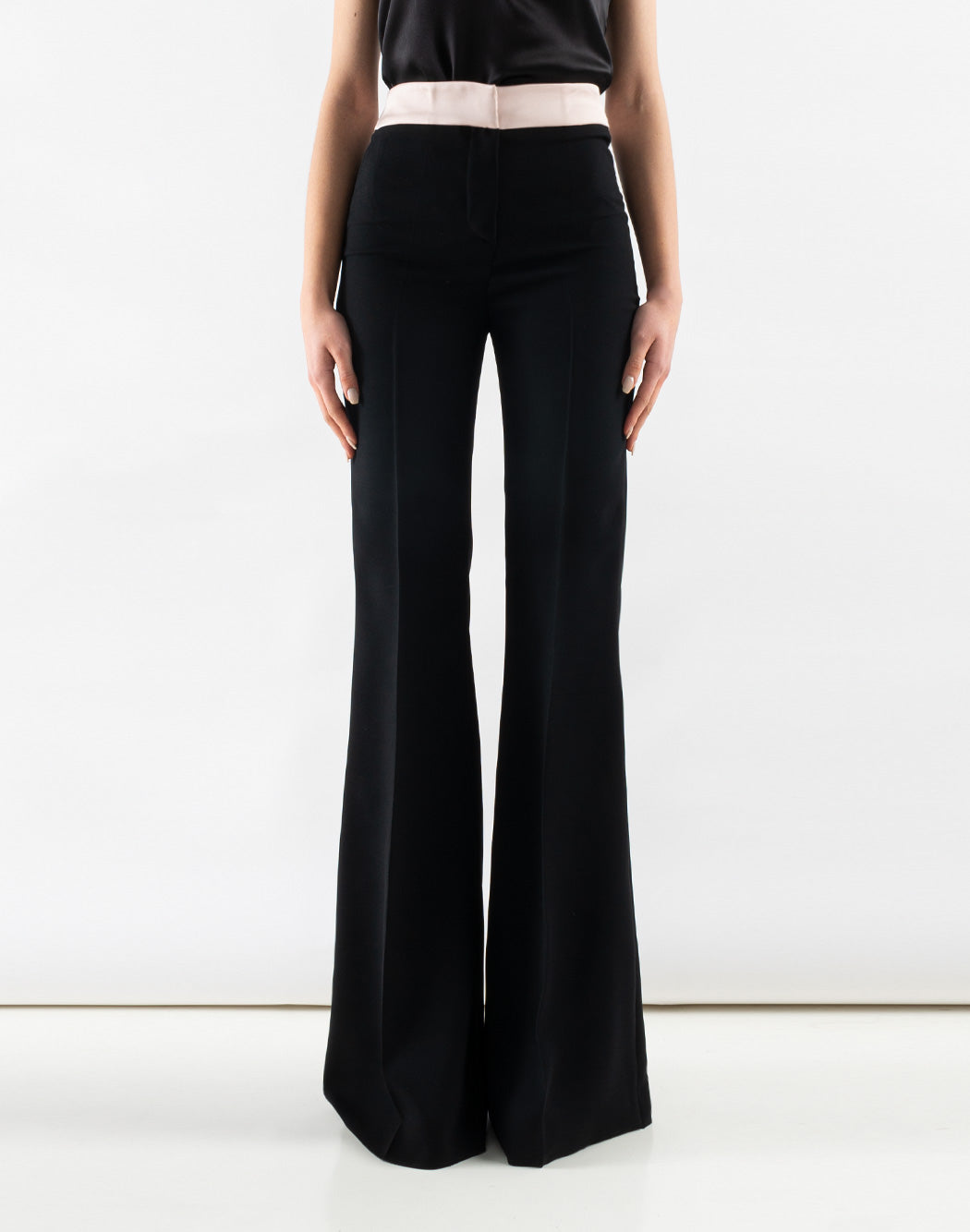 GRAY FLARED TROUSERS