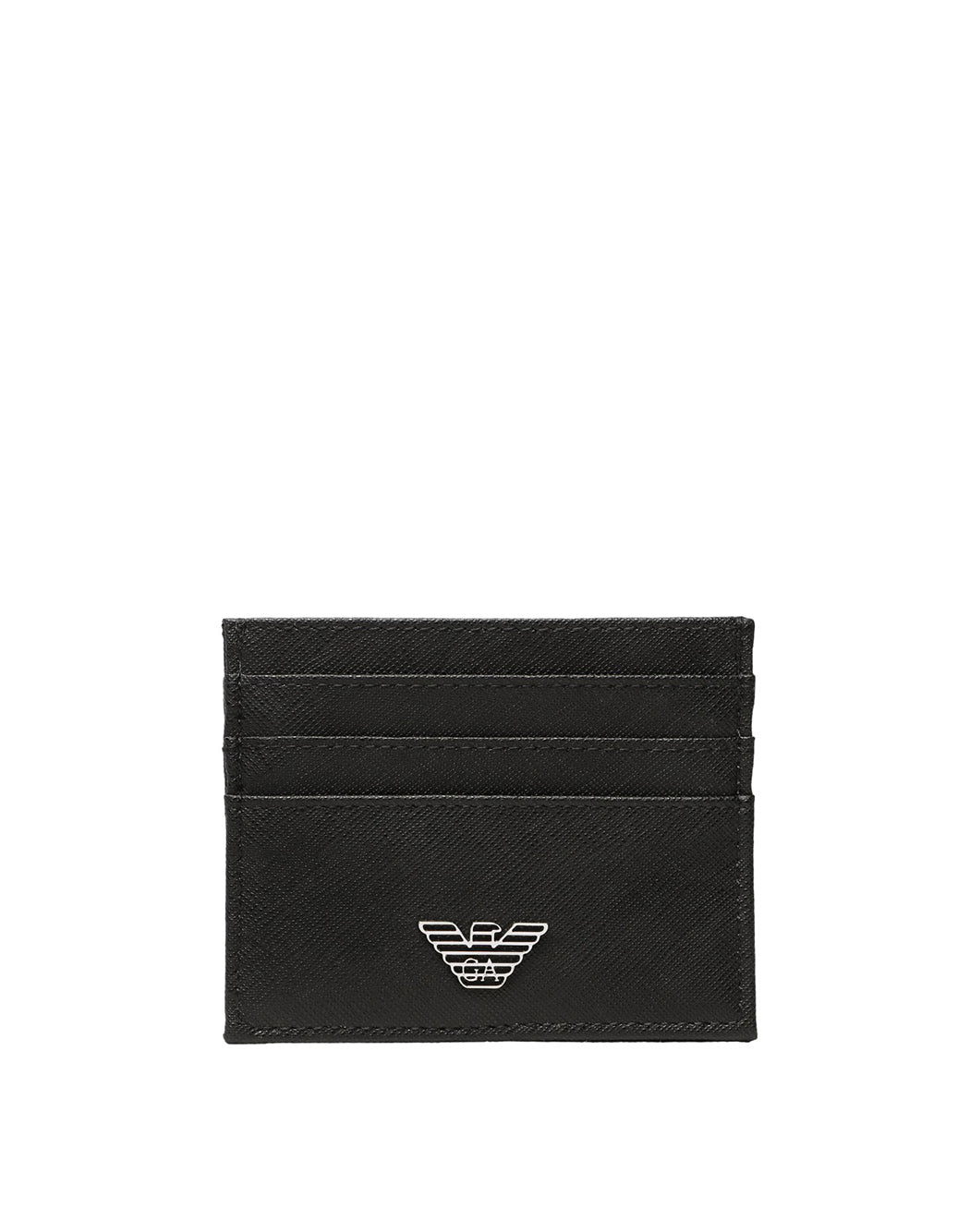 "Emporio Armani PORTACARTE CON PLACCHETTA "EAGLE" Nero"
