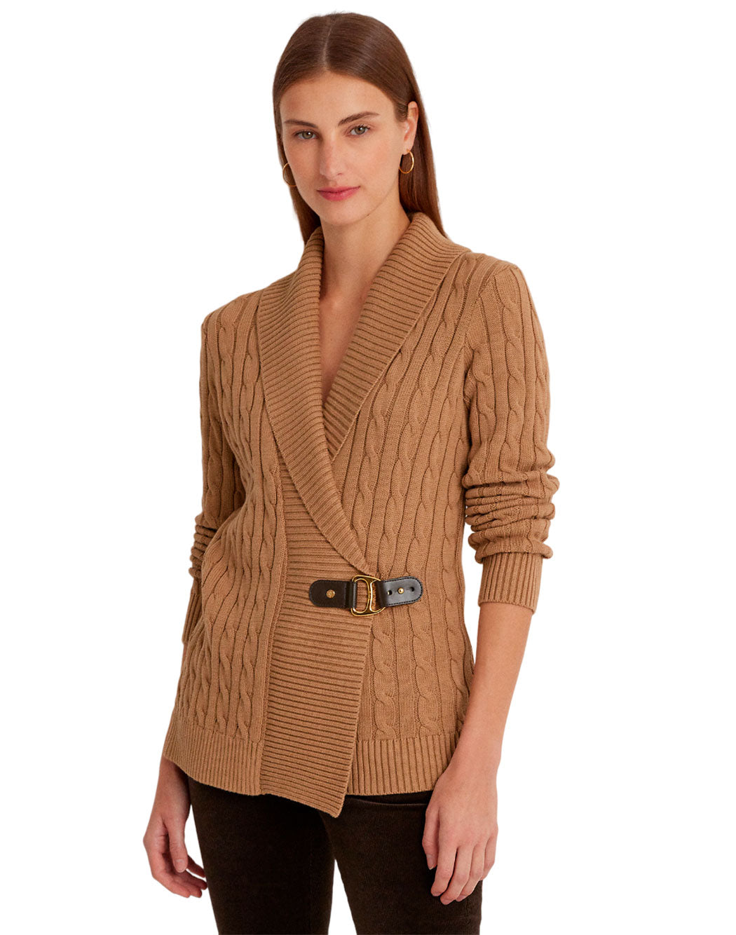 Lauren Ralph Lauren MAGLIA A TRECCE Marrone