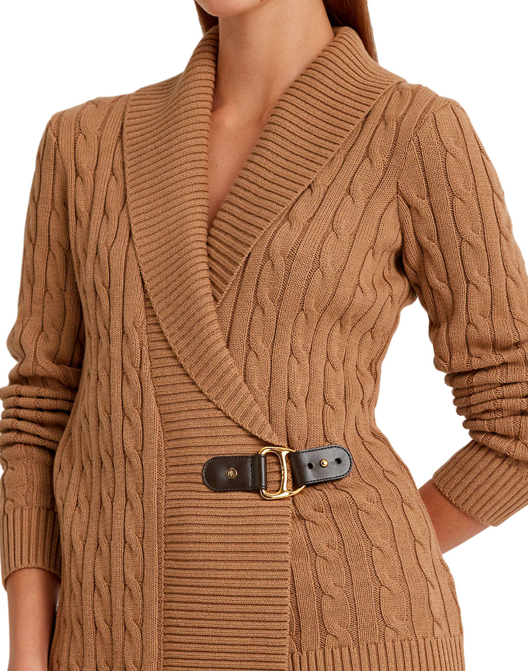 Lauren Ralph Lauren MAGLIA A TRECCE Marrone