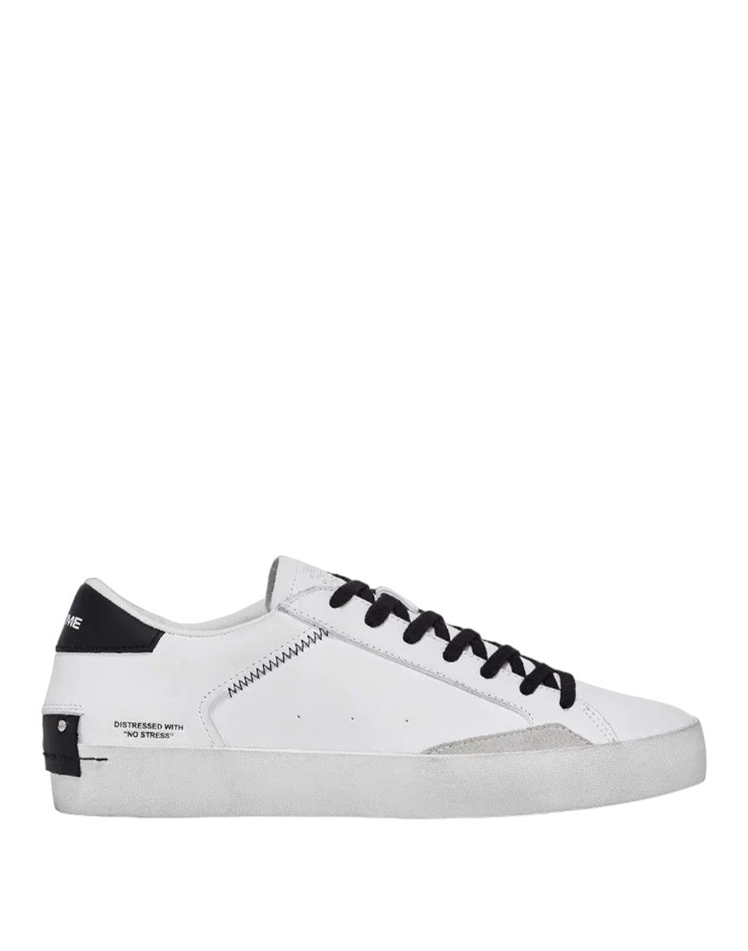 "Crime London SNEAKERS "DISTRESSED" Bianco"