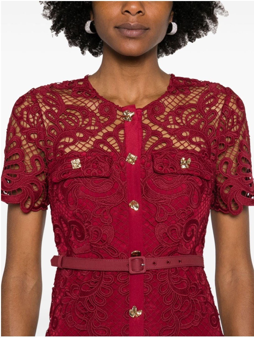 ABITO IN PIZZO FLOREALE CON STRASS - Galleria Graffiti - SELF PORTRAIT - 5059939148098
