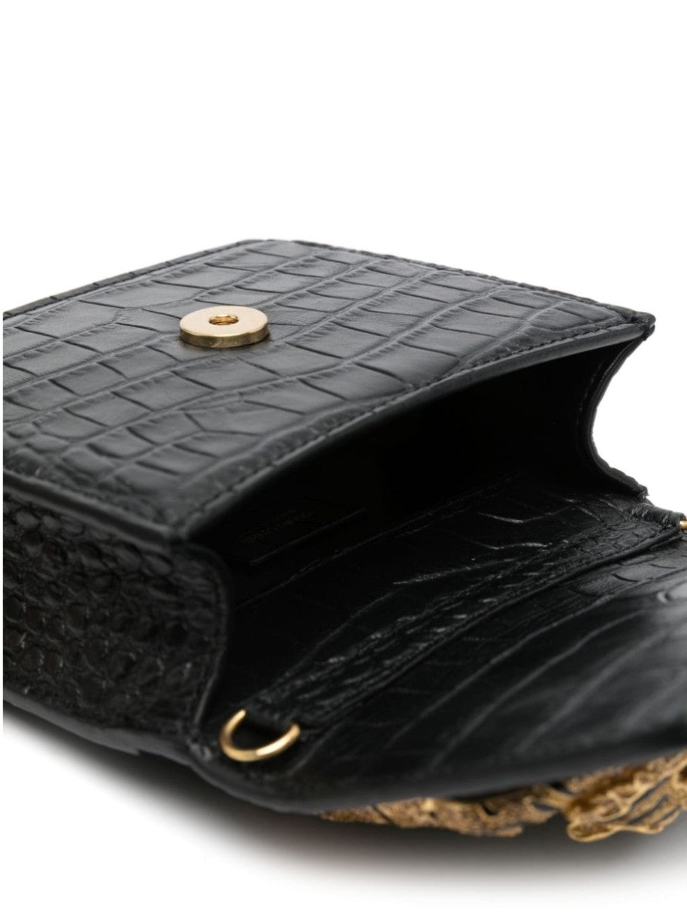 "Roberto Cavalli BORSA "ROAR" CON DETTAGLI A FORMA DI TIGRE Nero"