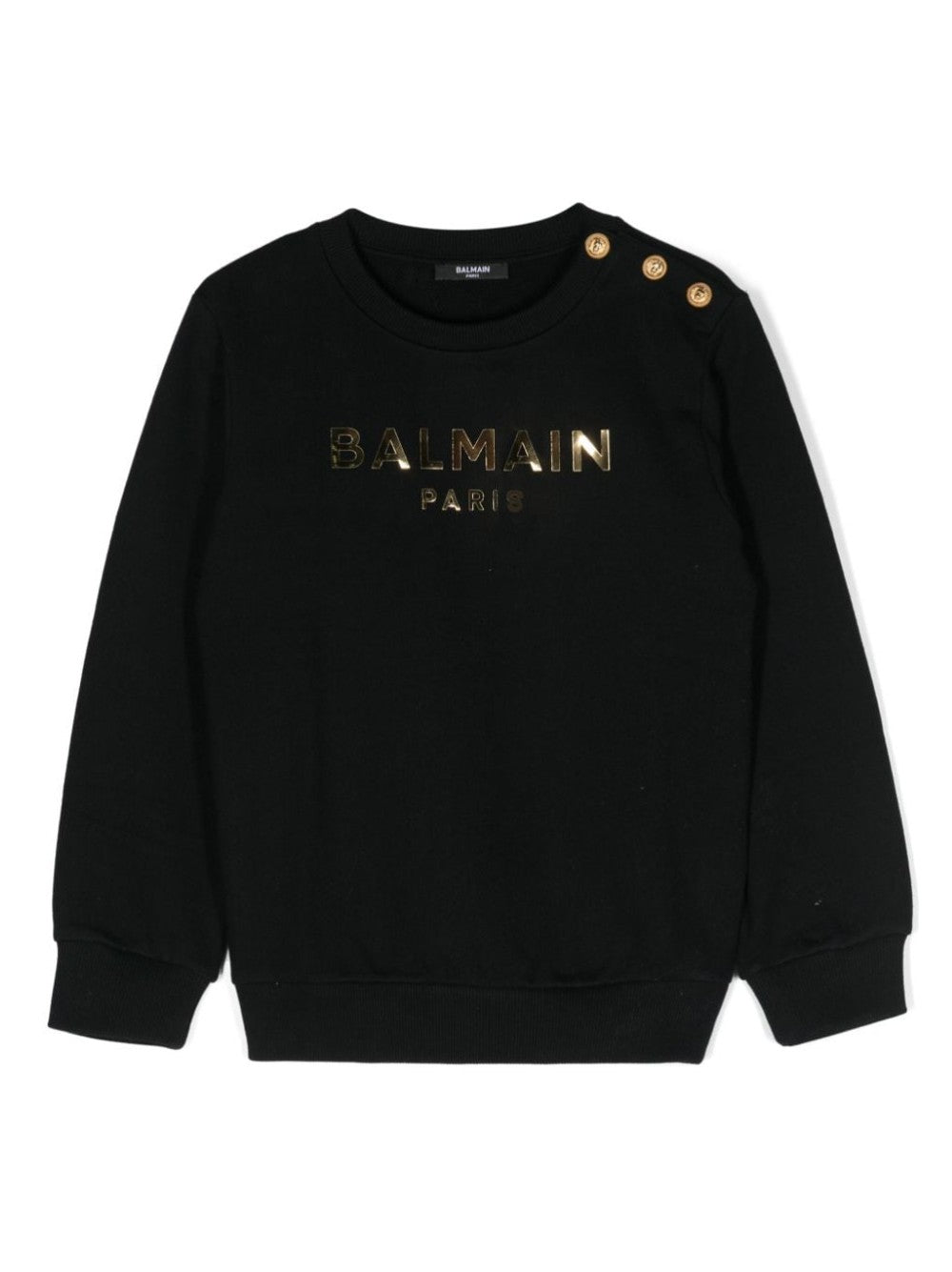 LOGO SWEATSHIRT WITH GOLDEN BUTTONS