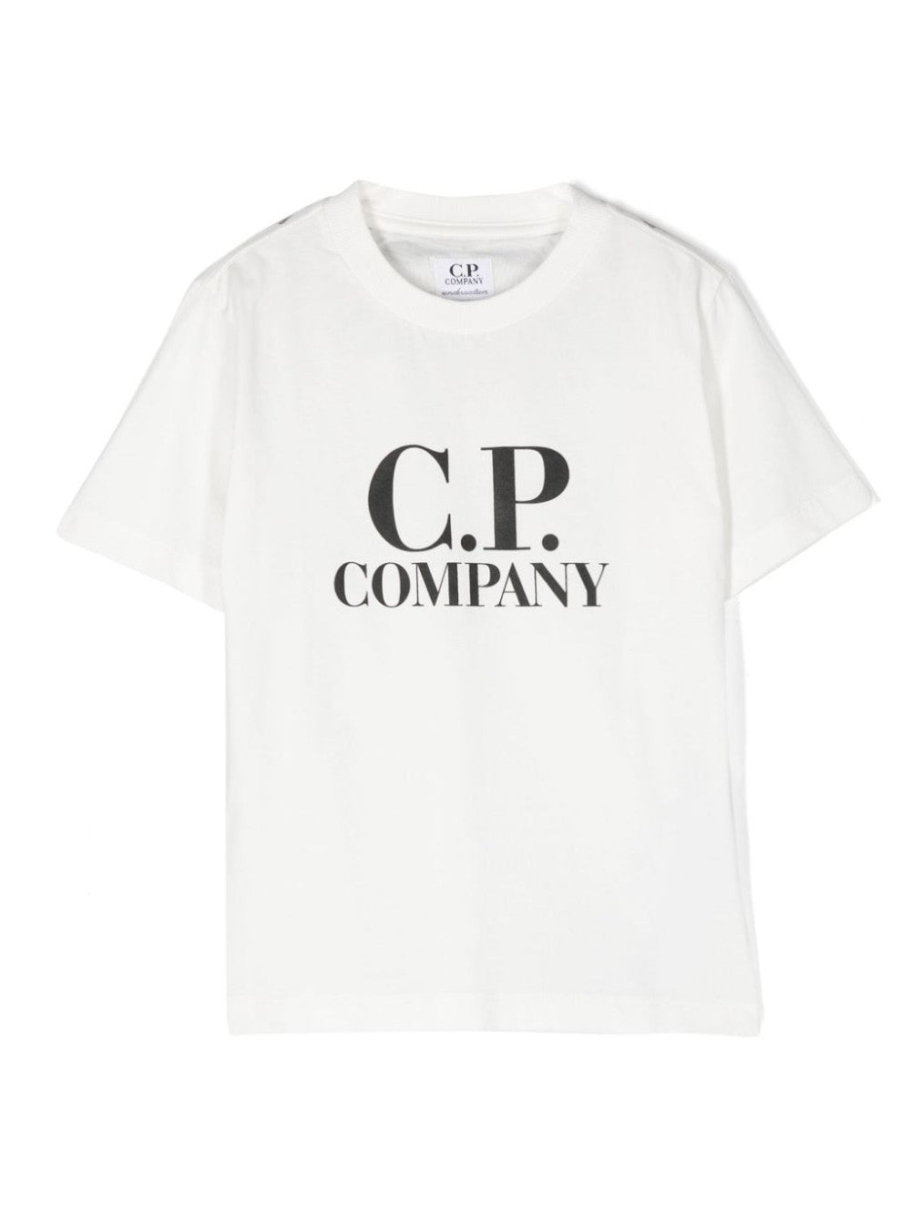 T-SHIRT CON LOGO FRONTALE A CONTRASTO