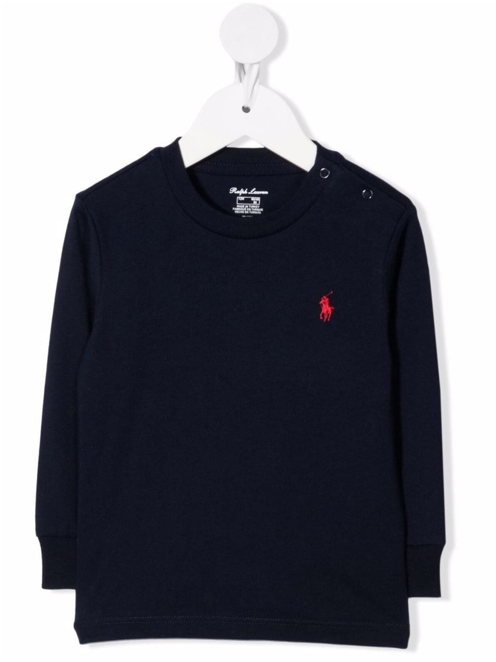 Ralph Lauren T-SHIRT LOGATA A MANICHE LUNGHE Blu