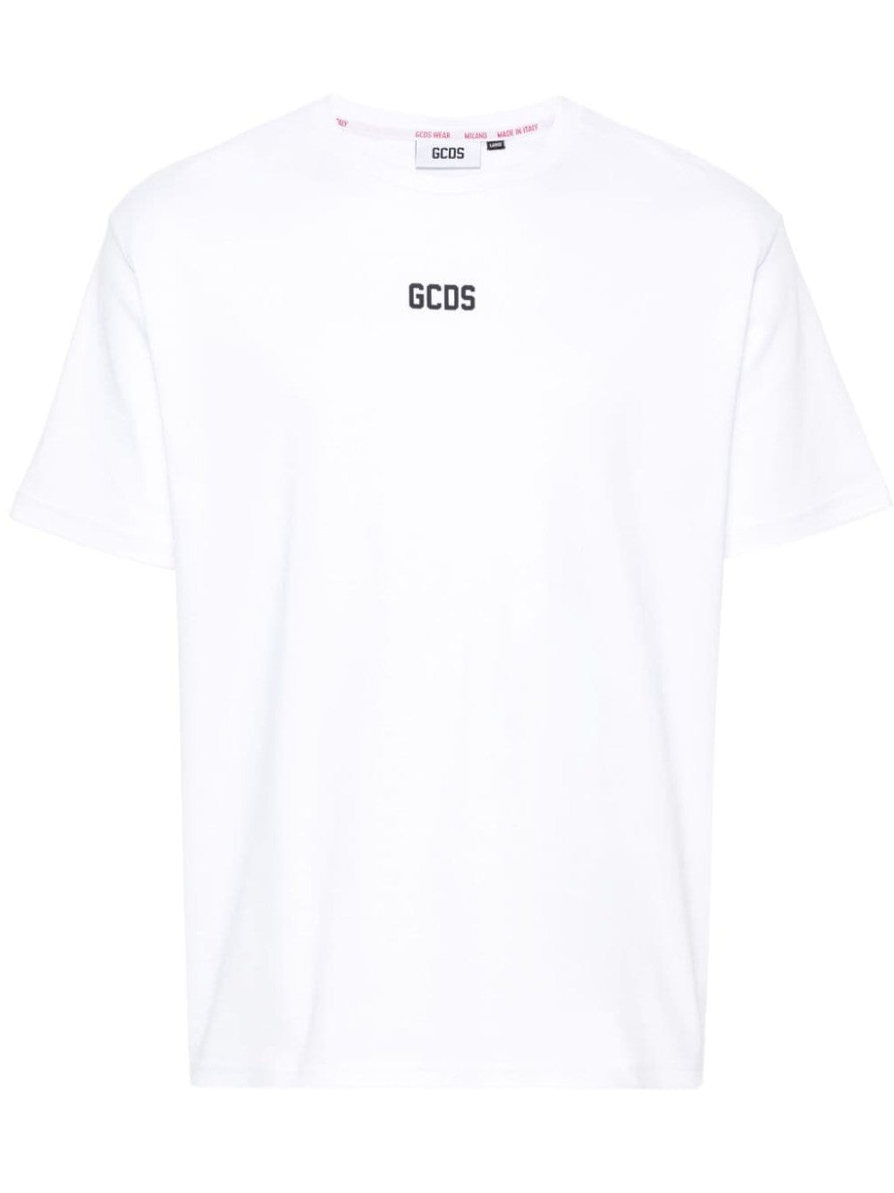 Gcds T-SHIRT CON MINI LOGO TONO SU TONO Bianco
