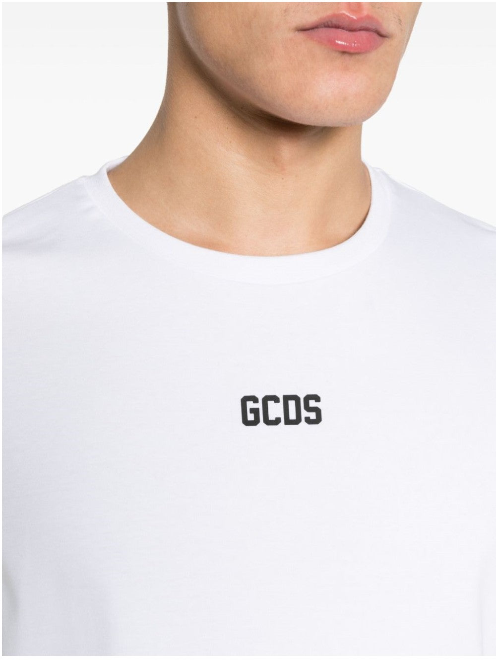 Gcds T-SHIRT CON MINI LOGO TONO SU TONO Bianco