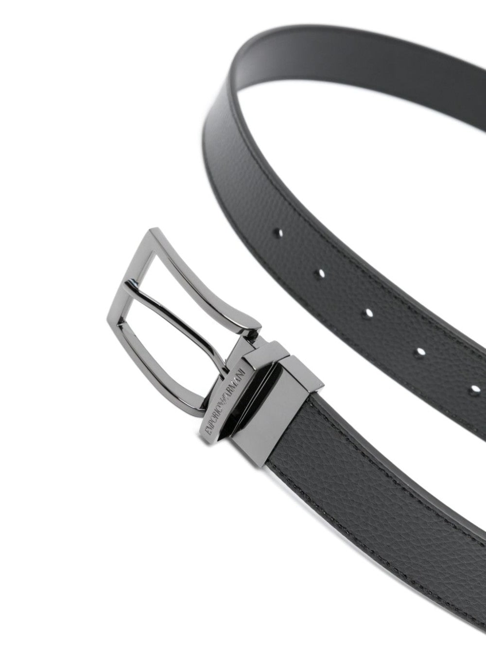 Emporio Armani CINTURA CON FIBBIA LOGATA Nero