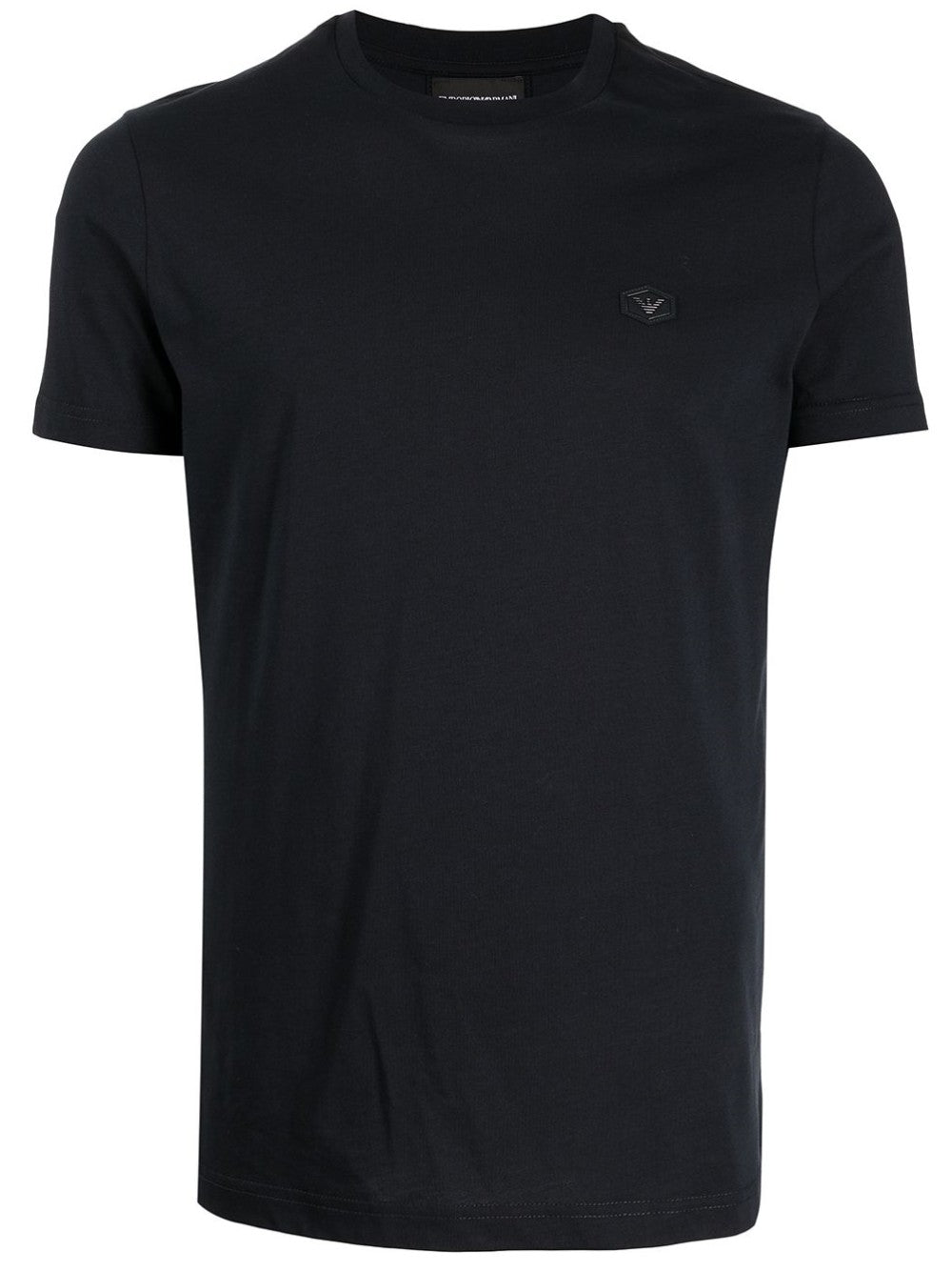 T-shirt with front logo tone on tone