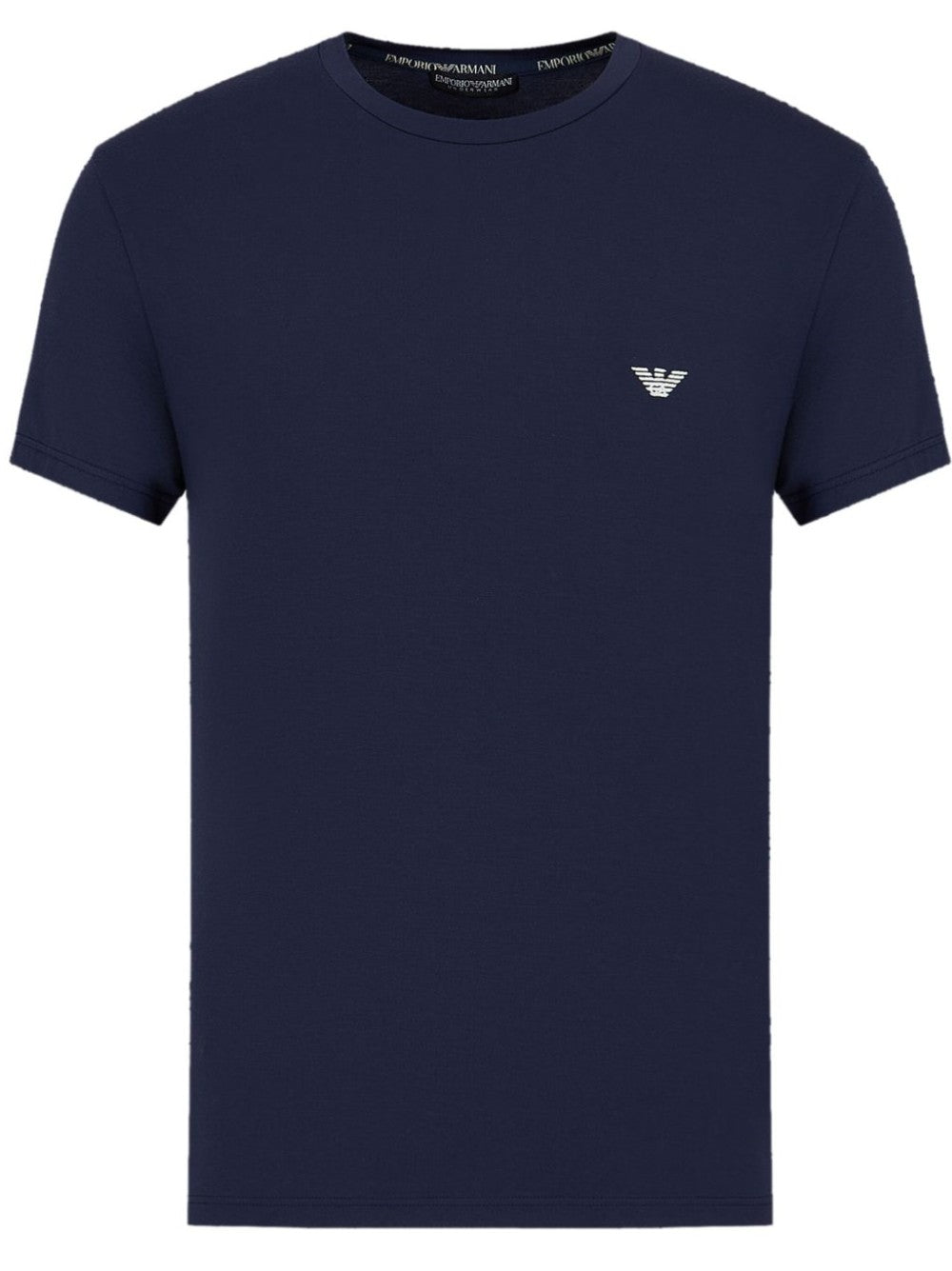 Emporio Armani Underware T-SHIRT SLIM CON LOGO A CONTRASTO Blu