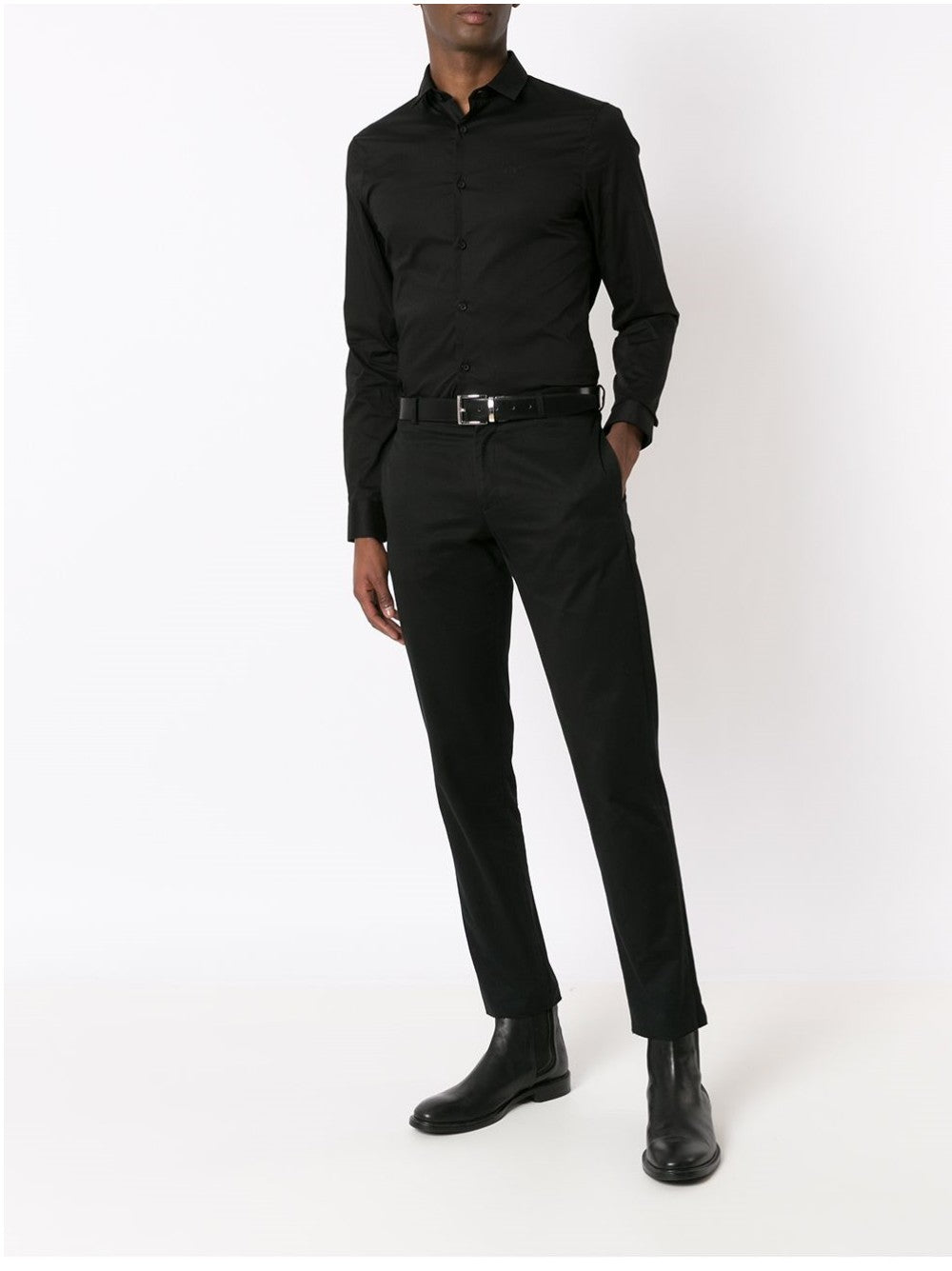 Armani Exchange REGULAR FIT SHIRT Black