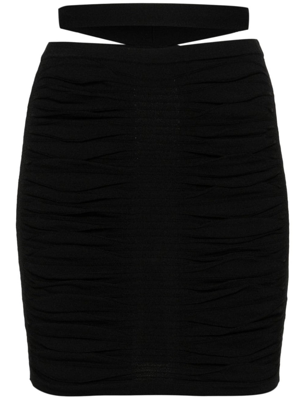 DRAPED MINI SKIRT WITH RUFFLES
