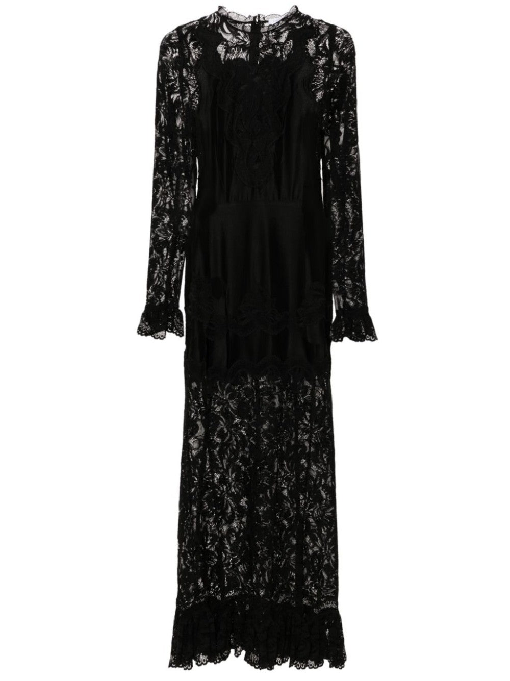 Dress with flower lace detail