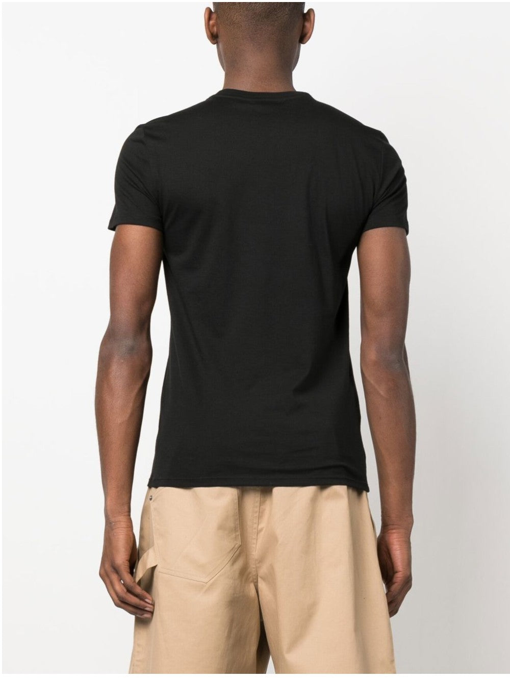 Lacoste T-SHIRT CON COCCODRILLO RICAMATO Nero